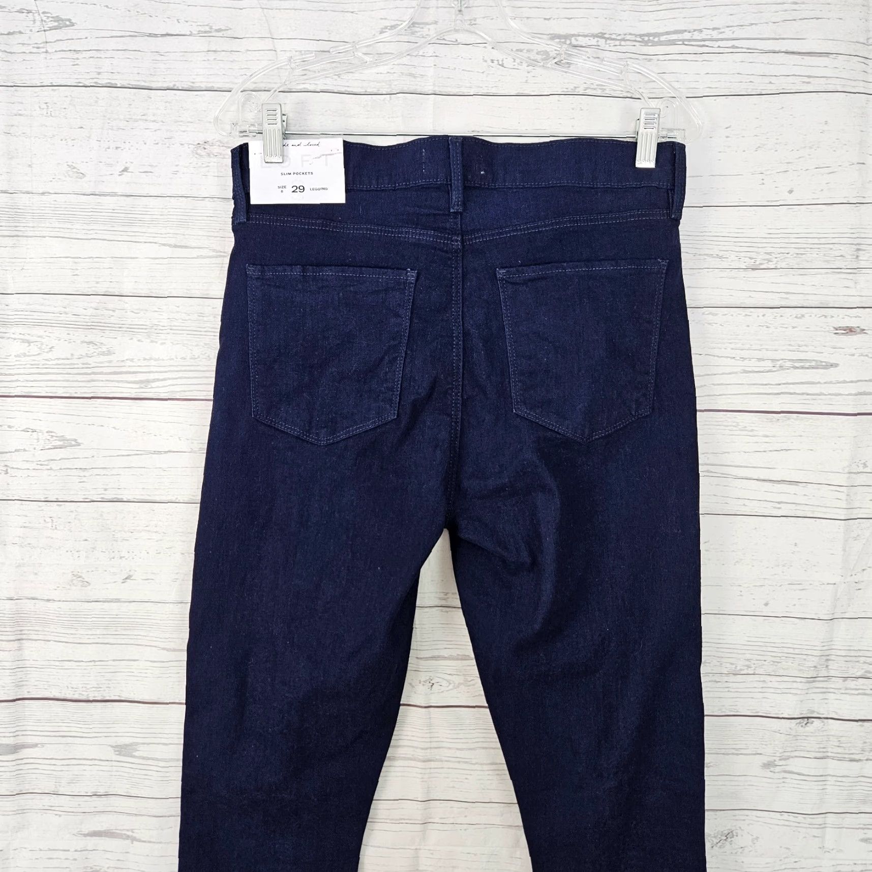 Loft Ann Taylor LOFT Womens Legging Jeans Sz 28 Dark Wash Blue High Rise Size 28" / US 6 / IT 42 - 4 Thumbnail