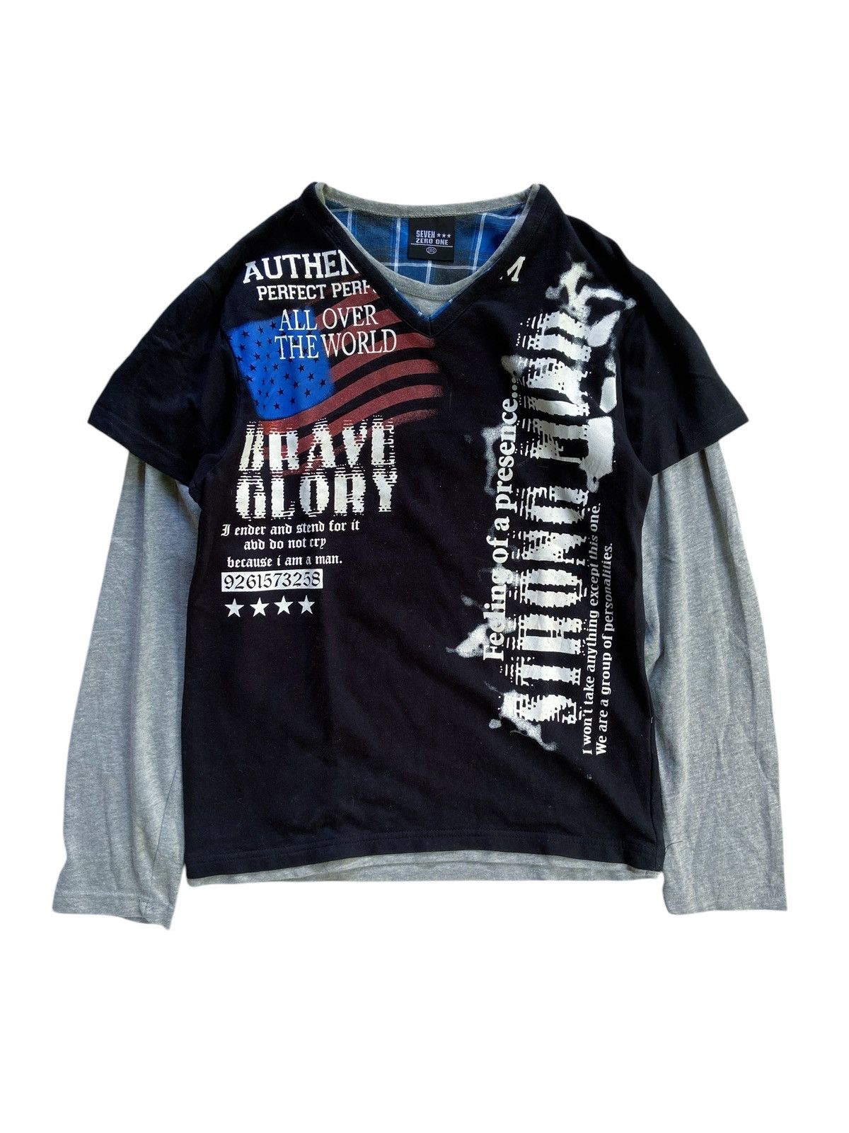 Japanese Brand JAPANESE DOUBLE LAYER SEVEN ZERO POEM LONG SLEEVE Size US S / EU 44-46 / 1 - 1 Thumbnail