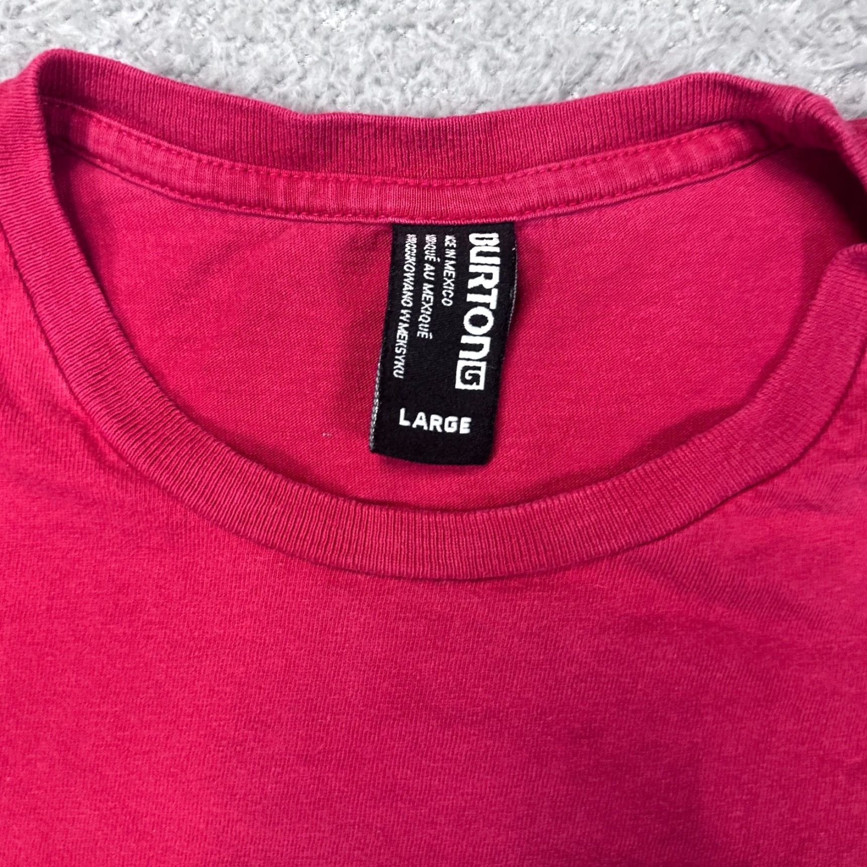 Burton Burton T-Shirt Adults L Red Crewneck Short Sleeve 100% Cotton Regular Solid Logo Vintage No Size US L / EU 52-54 / 3 - 3 Thumbnail