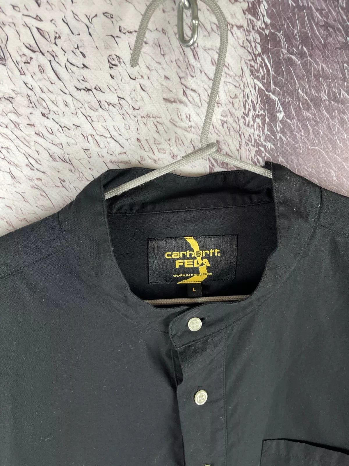 Carhartt Carhartt x Fela LS F.Kuti Half placket shirt colarless logo Size US L / EU 52-54 / 3 - 7 Thumbnail