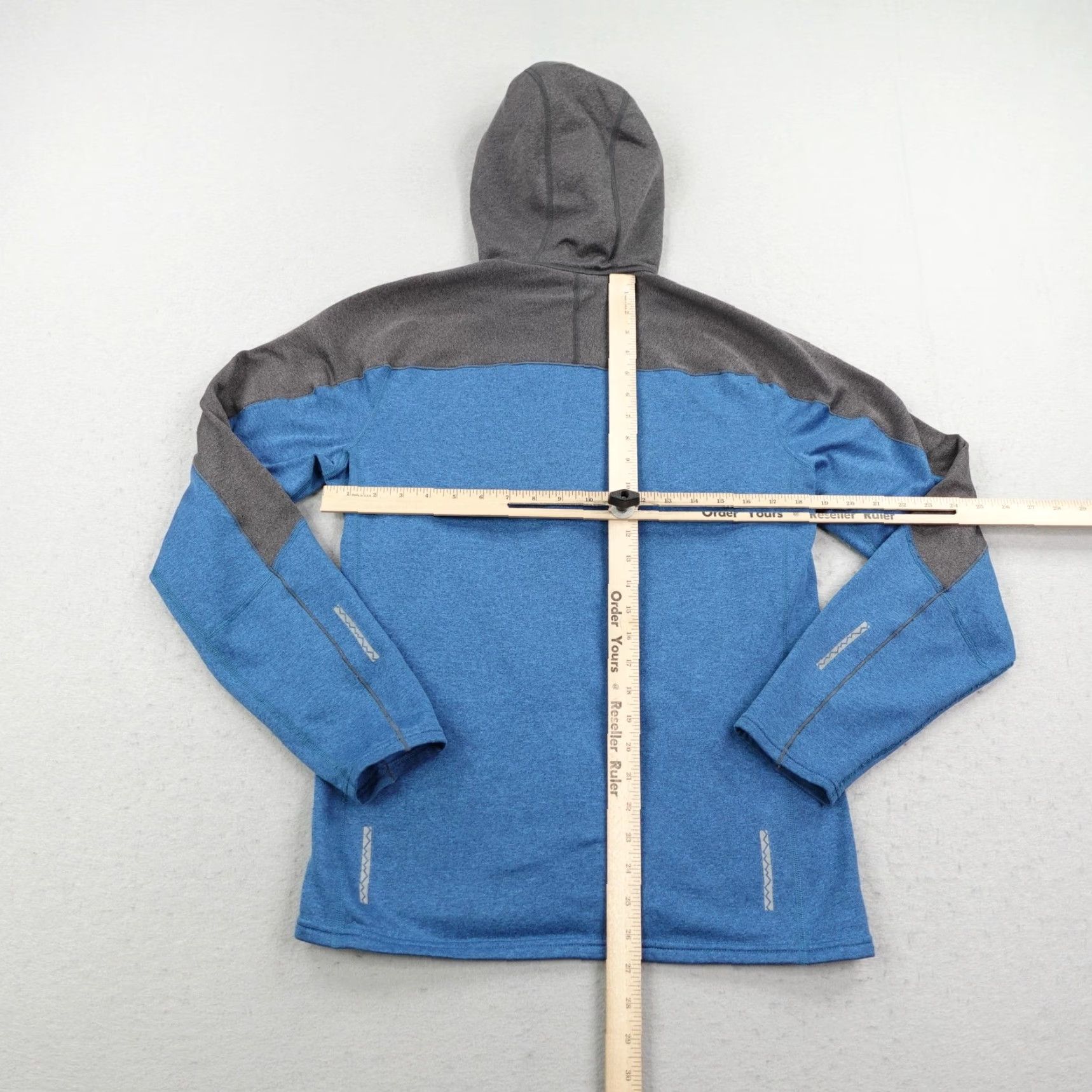 Vintage LL Bean Hoodie Mens Medium Blue Gray 1/2 Zip Fleece Hooded Tech Jacket Sweater Size US M / EU 48-50 / 2 - 6 Thumbnail