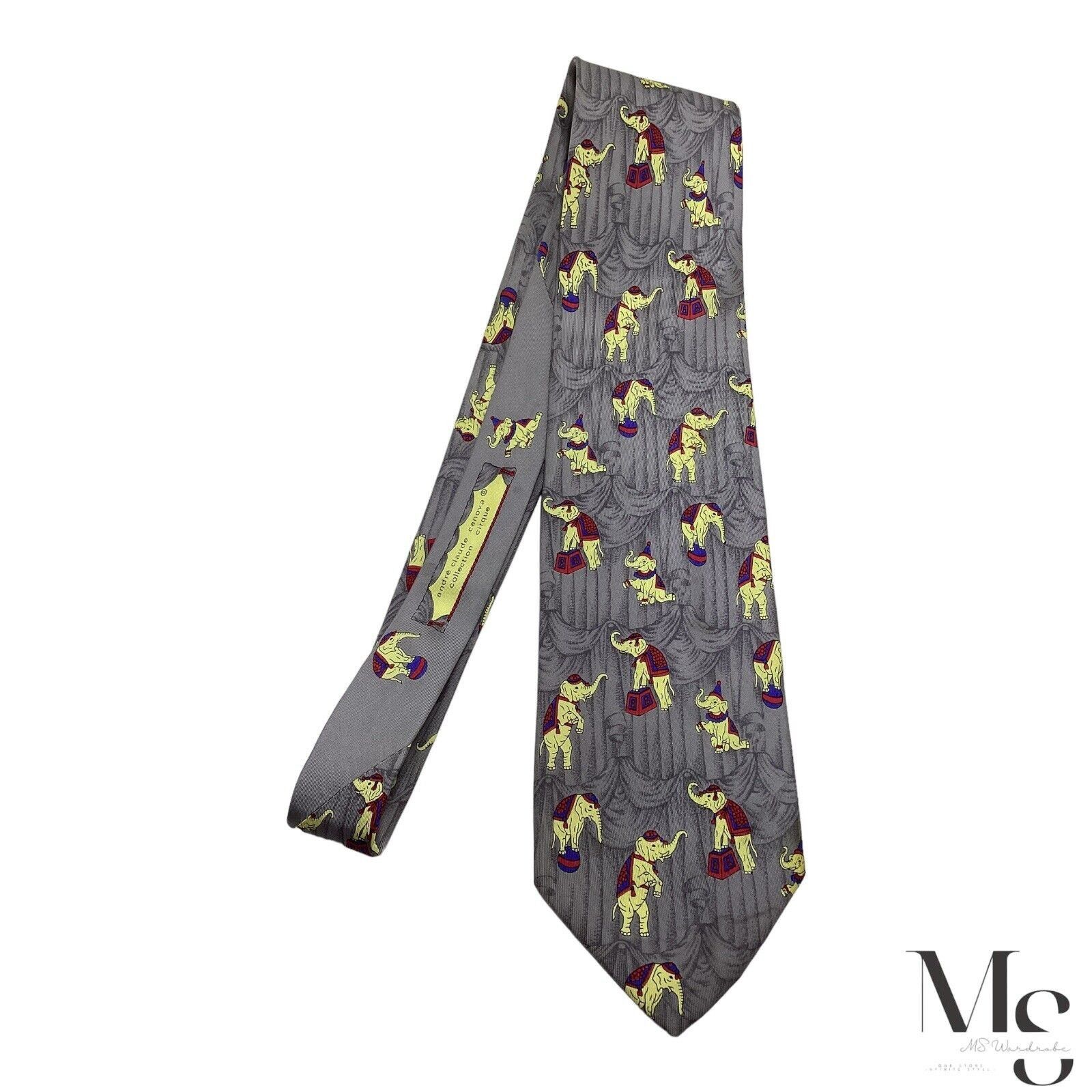 Other ANDRÉ CLAUDE CANOVA Circus Collection Print Silk Tie Made In Size ONE SIZE - 4 Thumbnail