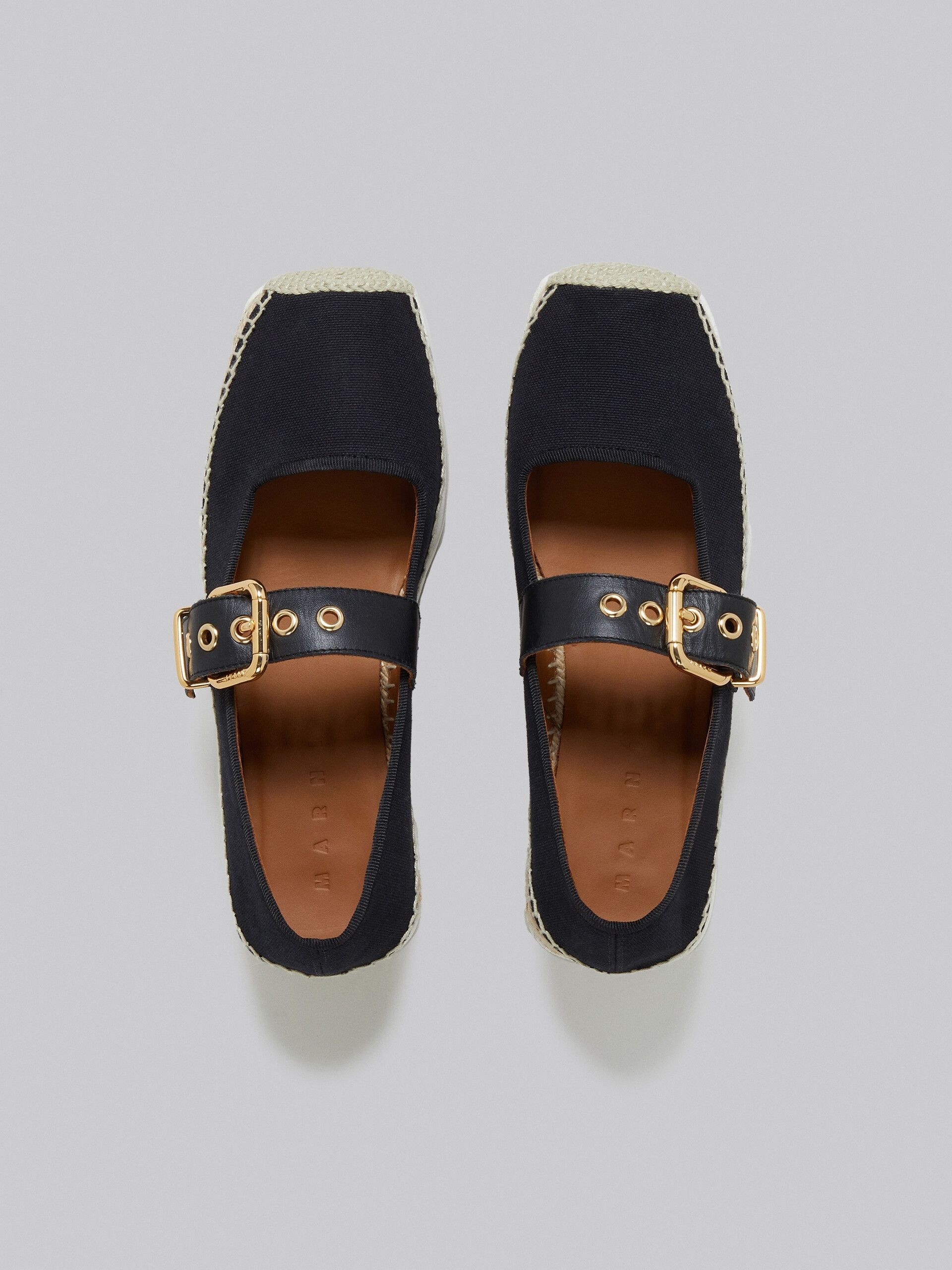 Marni o1w1db10125 Mary-Jane Buckle-Detail Canvas Shoes in Black Size US 8 / IT 38 - 5 Thumbnail