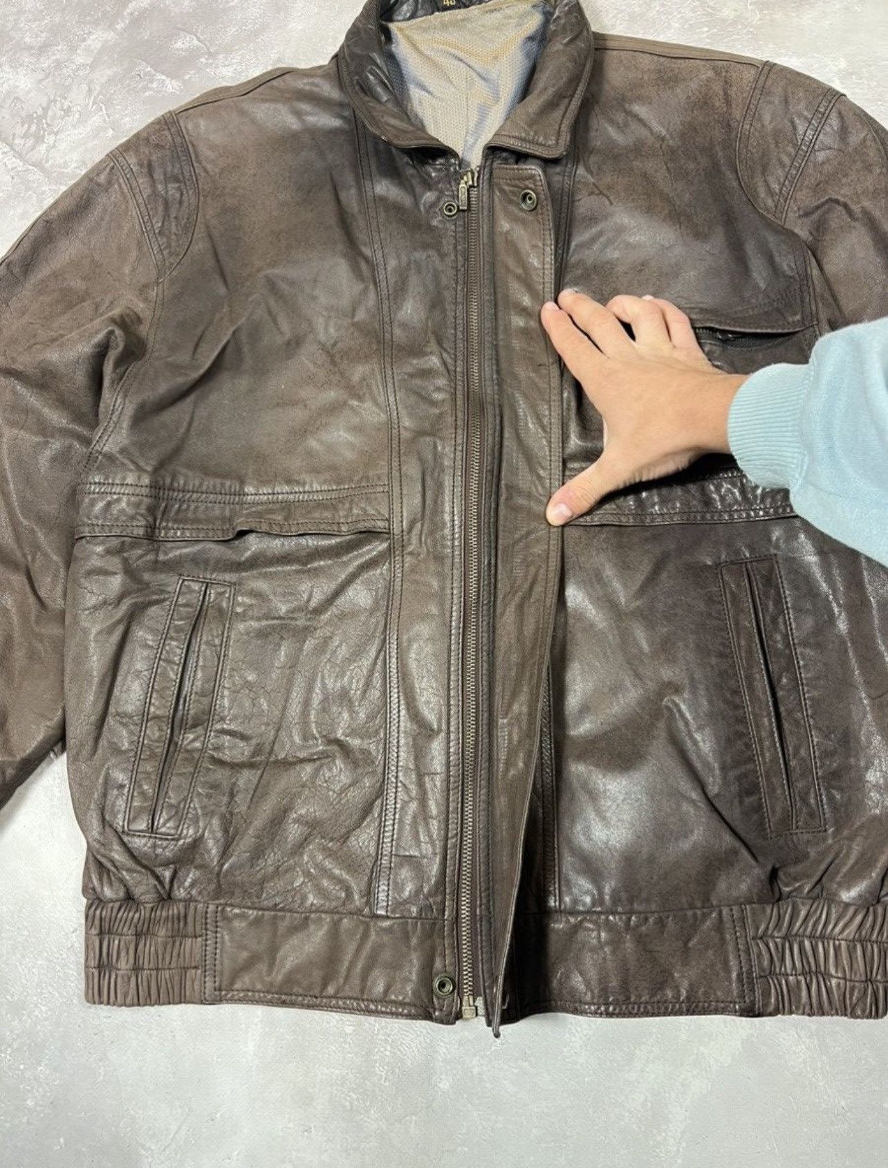 Vintage Vintage Biker Leather Y2k Bomber Jacket Size US M / EU 48-50 / 2 - 5 Thumbnail