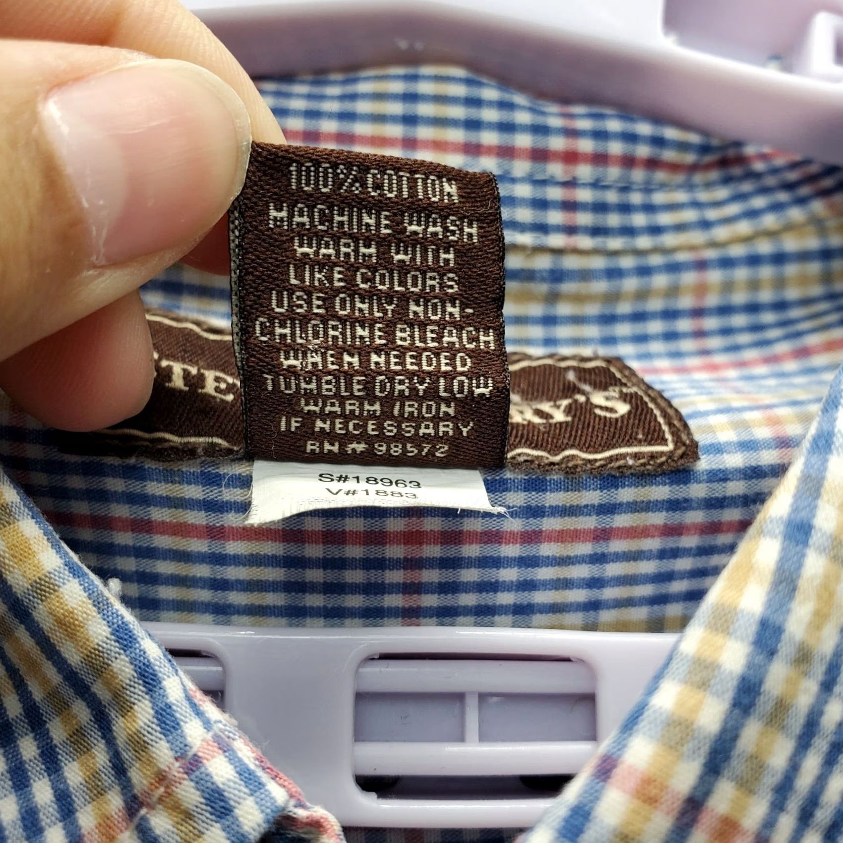 Vintage Steve & Barry's Dress Shirt Mens XL Multi Plaid Long Sleeve Collar Button Down Size 46R - 6 Thumbnail