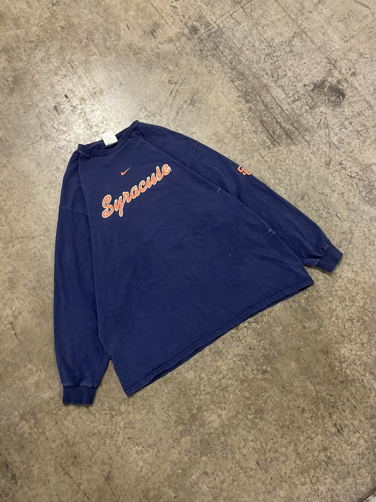 Nike × Vintage Nice center swoosh Syracuse university longsleeve streetwear Size US XL / EU 56 / 4 - 3 Thumbnail