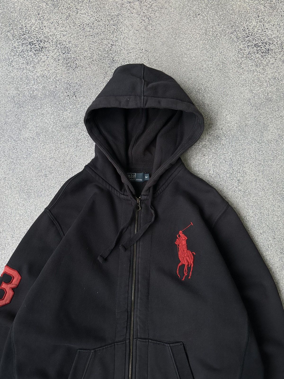 Polo Ralph Lauren × Vintage Vintage Polo Ralph Lauren Club Big Horse Zip Hoodie Size US M / EU 48-50 / 2 - 6 Thumbnail