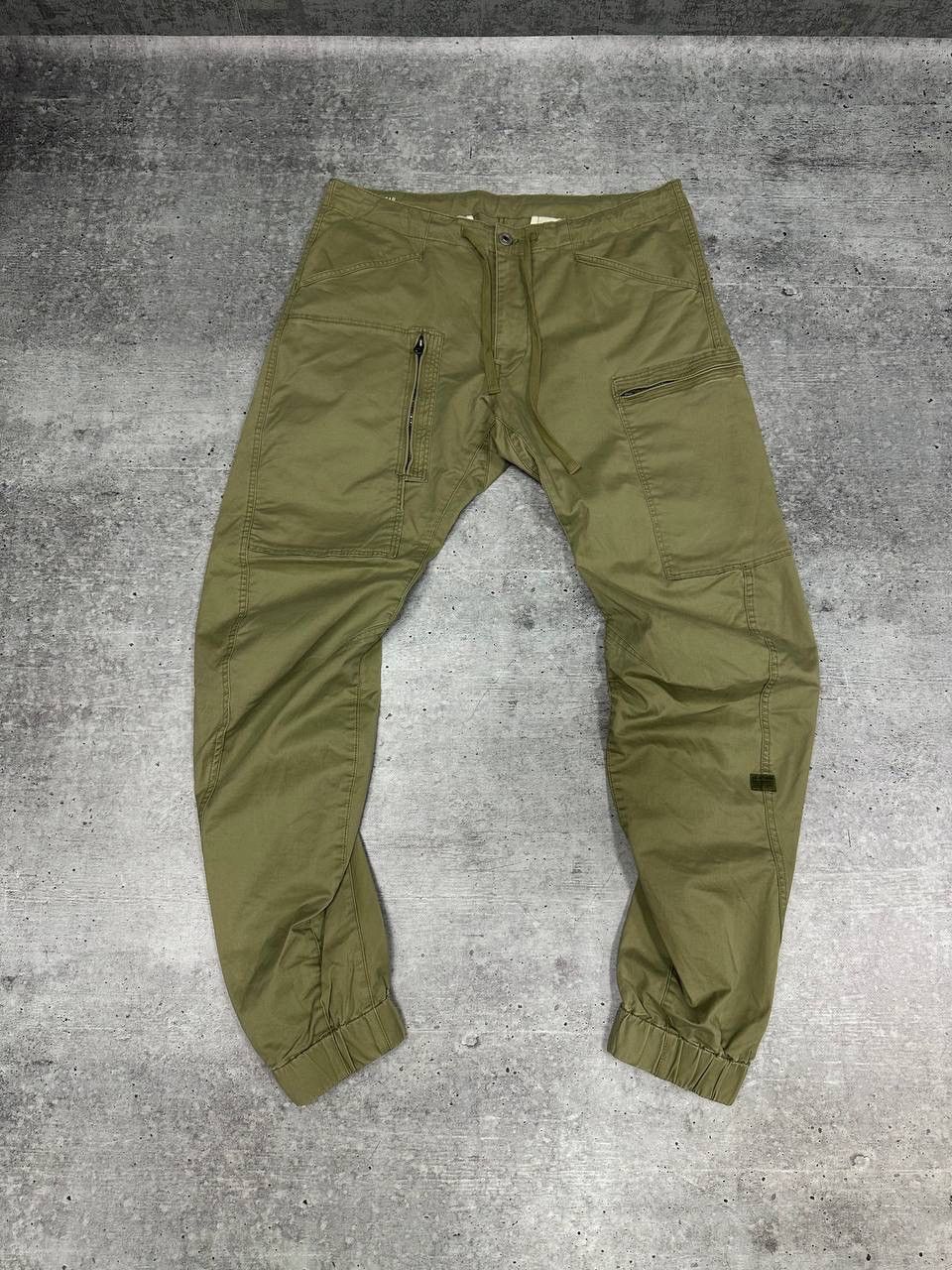 G-Star × Vintage Vintage G -Star Cargo Khaki Povel Qane 3D Tapered Pants Size US 34 / EU 50 - 4 Thumbnail