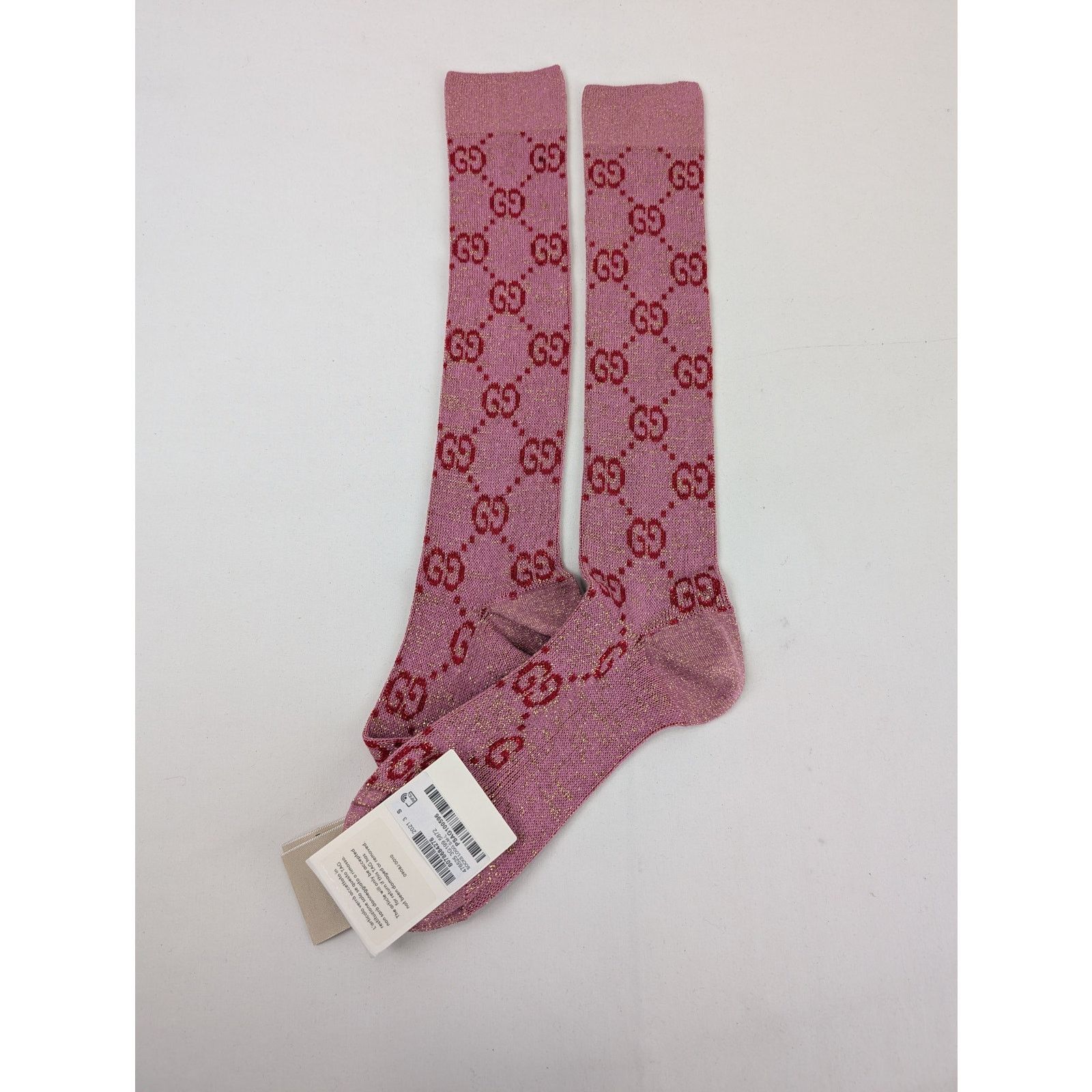 Gucci o1rshd1 Size: S / GG Logo Socks in Pink Size ONE SIZE - 3 Thumbnail