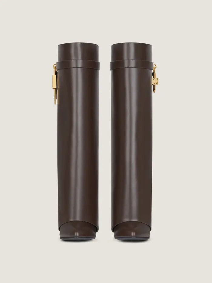 Givenchy os11x0226 Shark Lock Boots In Brown Size US 7 / IT 37 - 3 Thumbnail