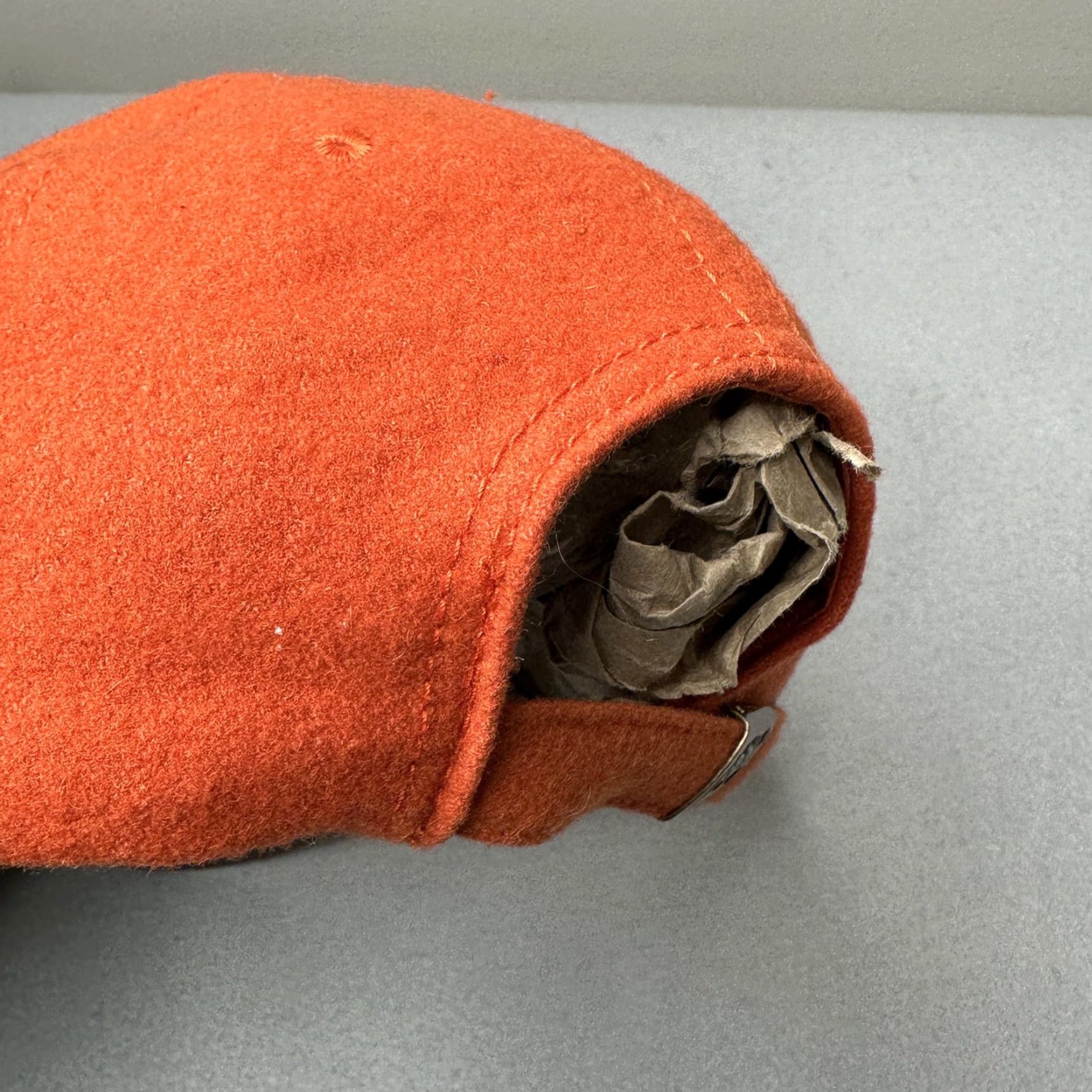 Timberland VINTAGE Timberland Hat Cap Strap Back Men One Size Orange Wool Suede Brim Baseball Cap Outdoor Adjustable Mens Size ONE SIZE - 3 Thumbnail