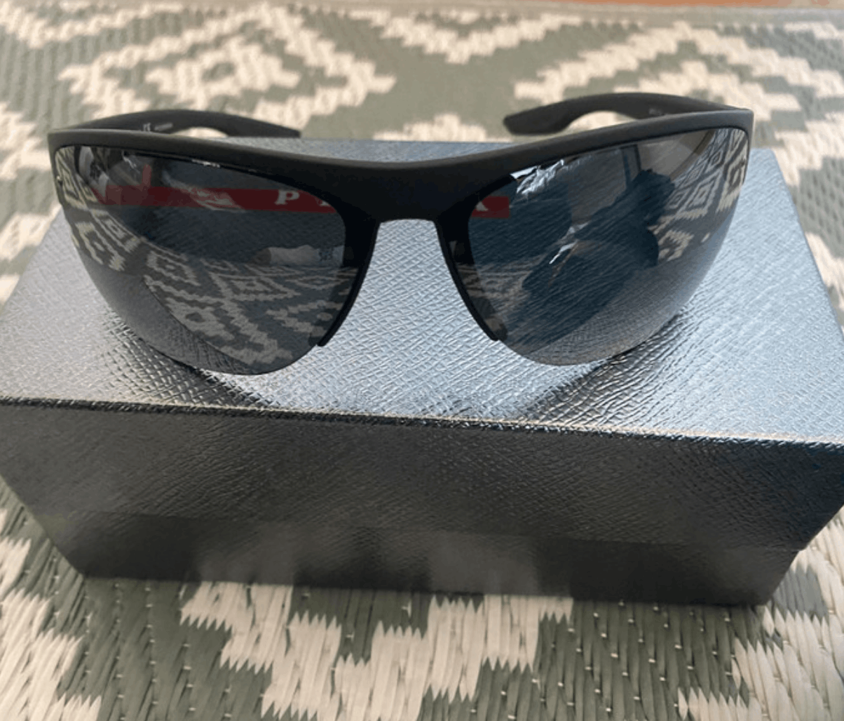 Prada × Vintage PRADA Sunglasses Sport Metal Shield Oval Flame Star Size ONE SIZE - 4 Thumbnail