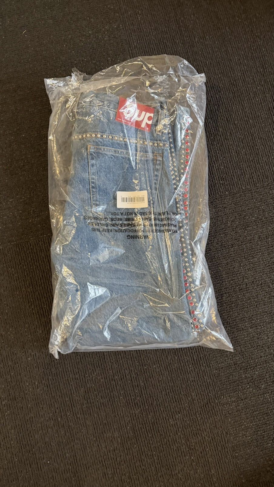 B.B. Simon × Supreme SS22 Supreme B.B simon studded regular jean (30) (blue) Size US 30 / EU 46 - 12 Thumbnail