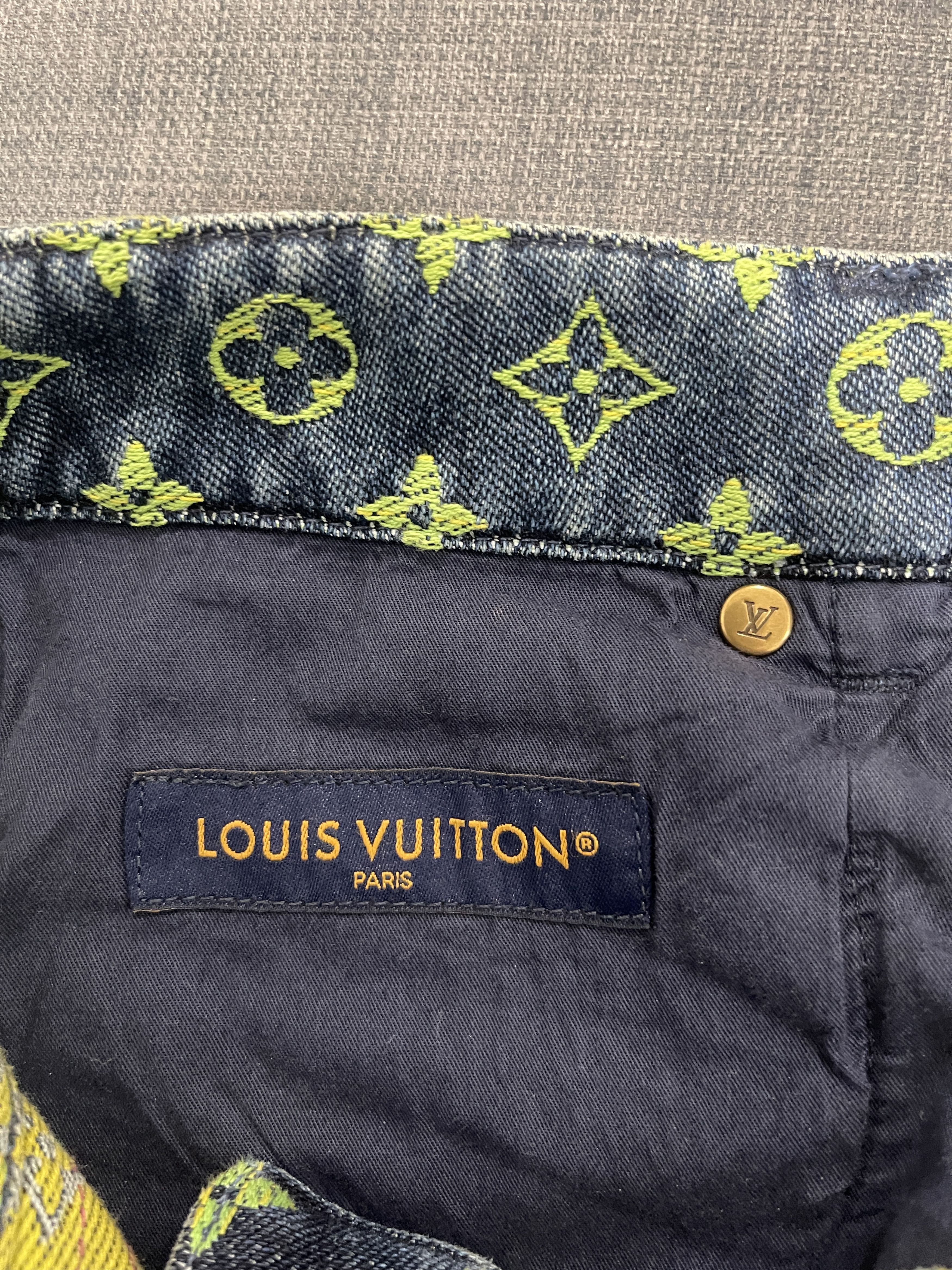 Louis Vuitton Louis Vuitton Rainbow Monogram Denim Shorts Size US 29 - 8 Thumbnail