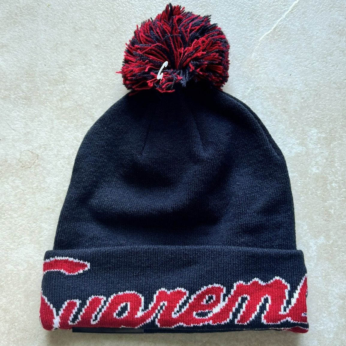 Supreme Supreme x New Era Script Cuff Beanie FW 19 NAVY Size ONE SIZE - 3 Thumbnail