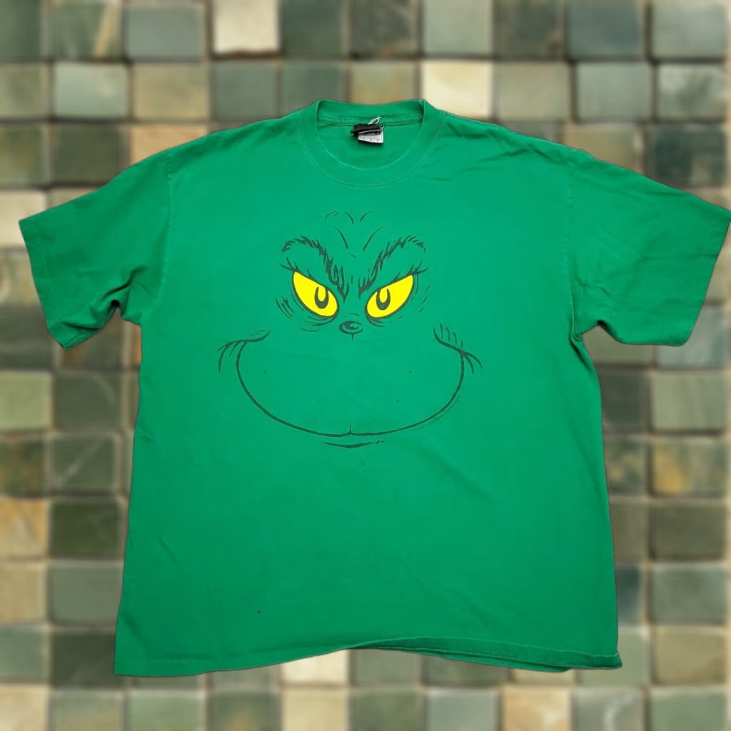 Vintage DR Suess Mr. Grinch Shirt Mens XL Green Crew Neck Short Sleeve Xmas 2001 Shirt Size US XL / EU 56 / 4 - 1 Thumbnail