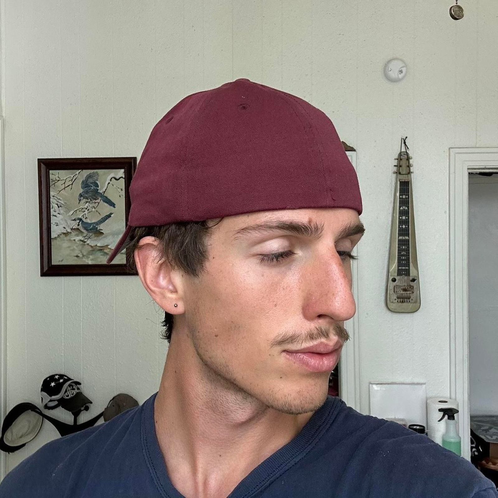 Vintage Epic Basic Y2K Blank Fitted Faded Flex Fit Baseball Hat Cap Size ONE SIZE - 3 Thumbnail