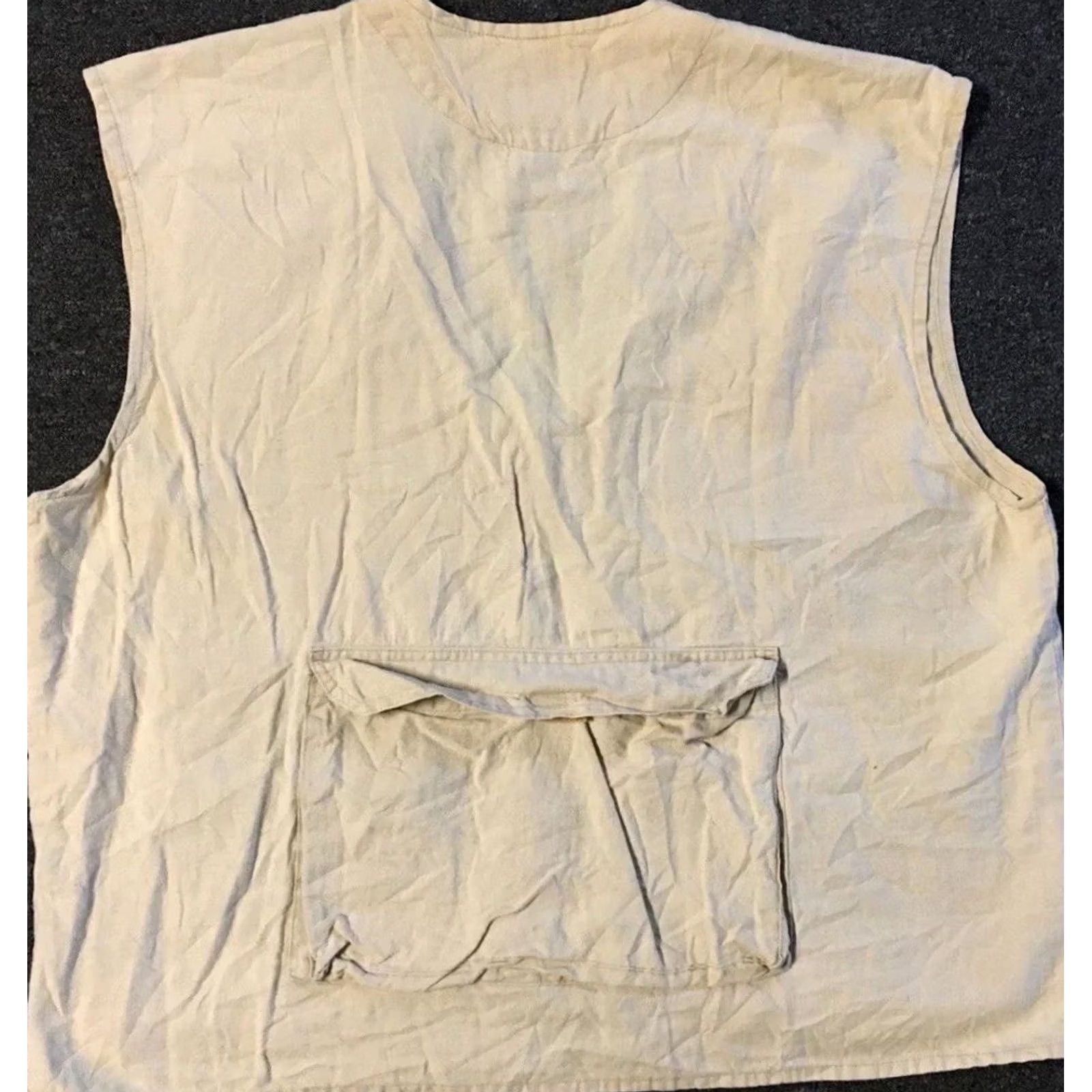 Vintage Vtg 90s Tactical Vest M L Boxy Army Military Tech Hip Hop Grunge Hunting Rap Y2K Jacket Men Beige Fishing Size US M / EU 48-50 / 2 - 3 Thumbnail