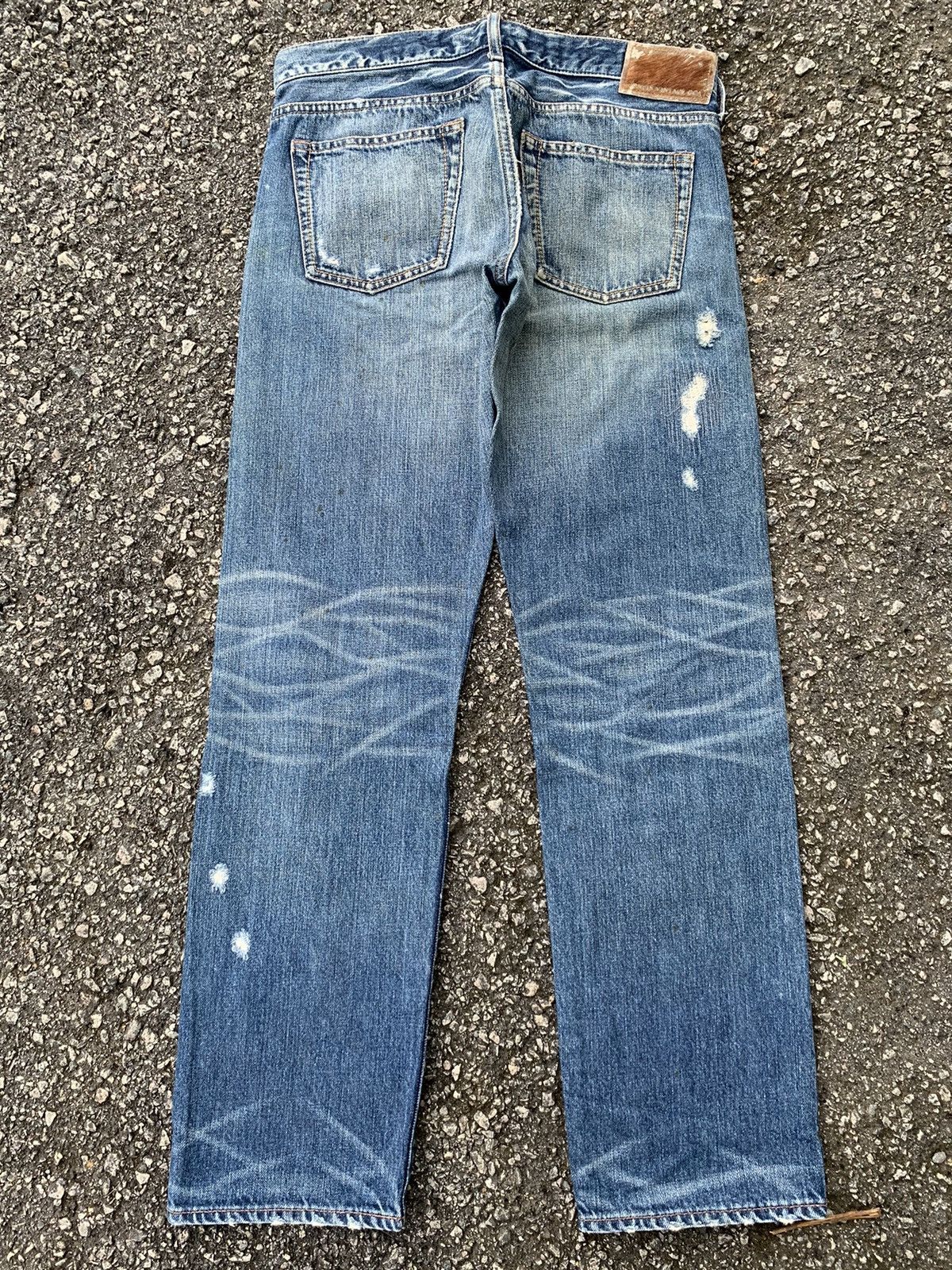 GOA GENUINE VINTAGE GOA JAPANESE SELVEDGE PUNK DISTRESSED DENIM☠️ Size US 30 / EU 46 - 3 Thumbnail
