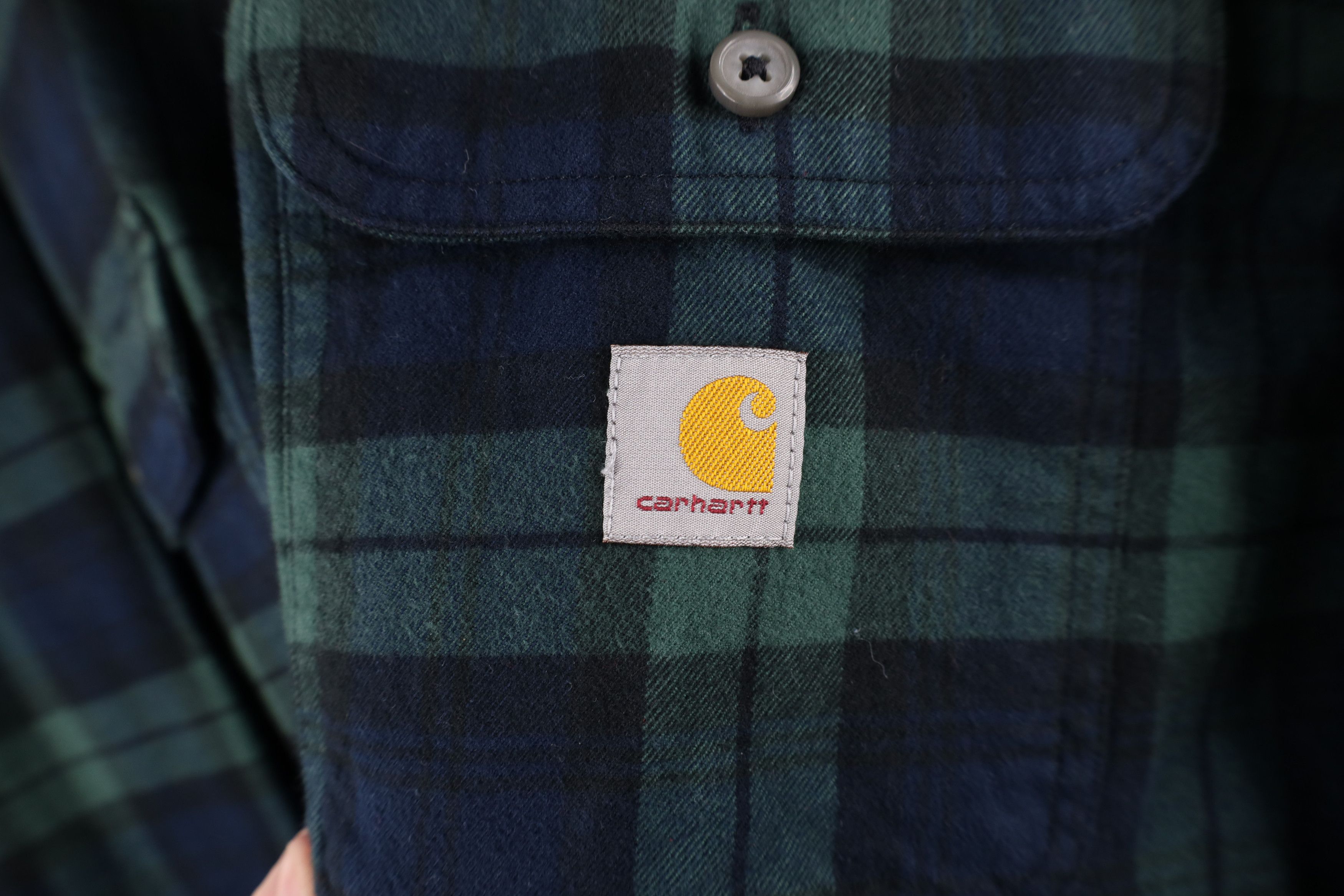 Carhartt × Vintage Vintage Y2K Carhartt Flannel Button Shirt Jacket Jac Shirt Size US XXL / EU 58 / 5 - 4 Thumbnail