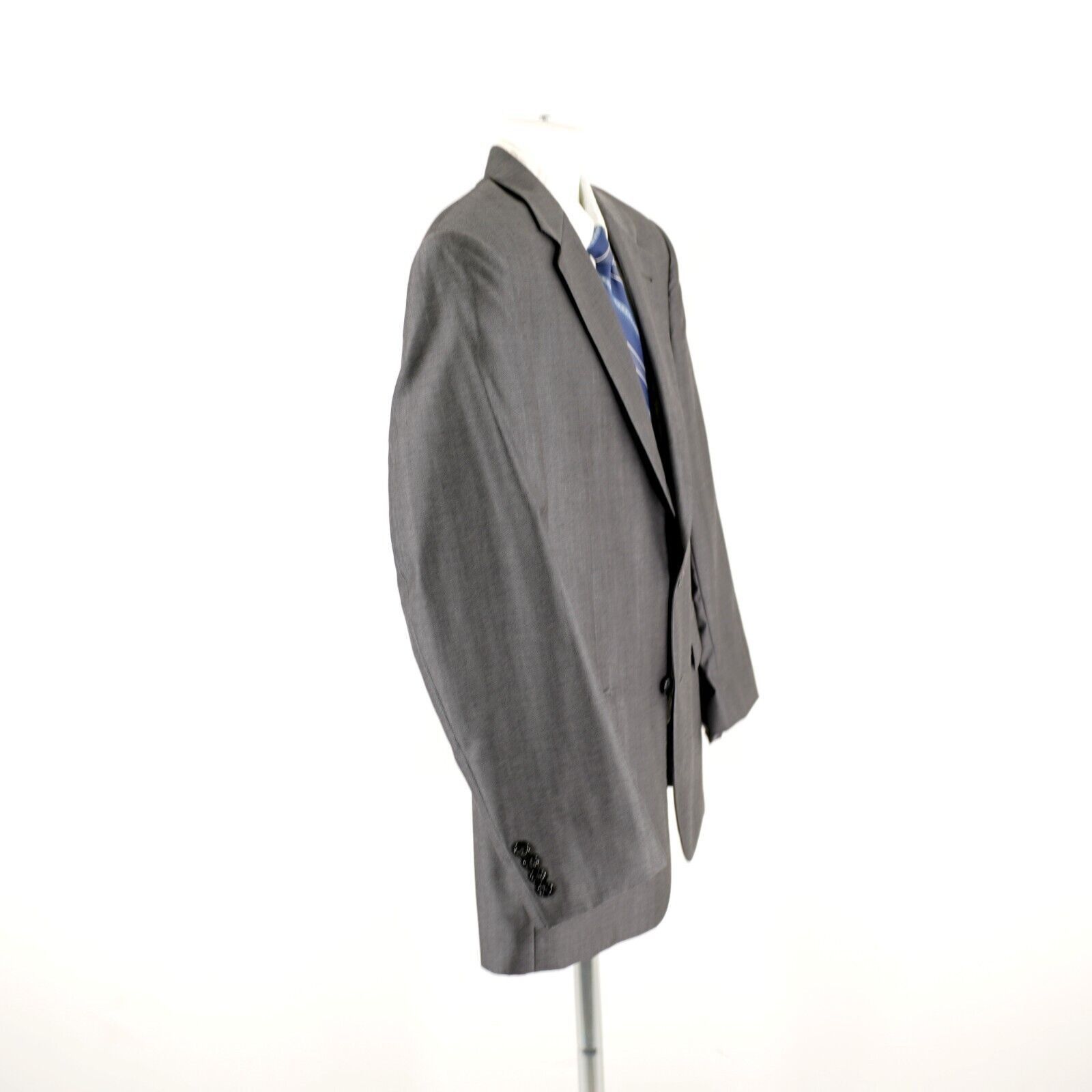 Jos. A. Bank Jos A Bank Signature Wool Silk Gray Herringbone 2 Button Bla Size 40R - 8 Thumbnail