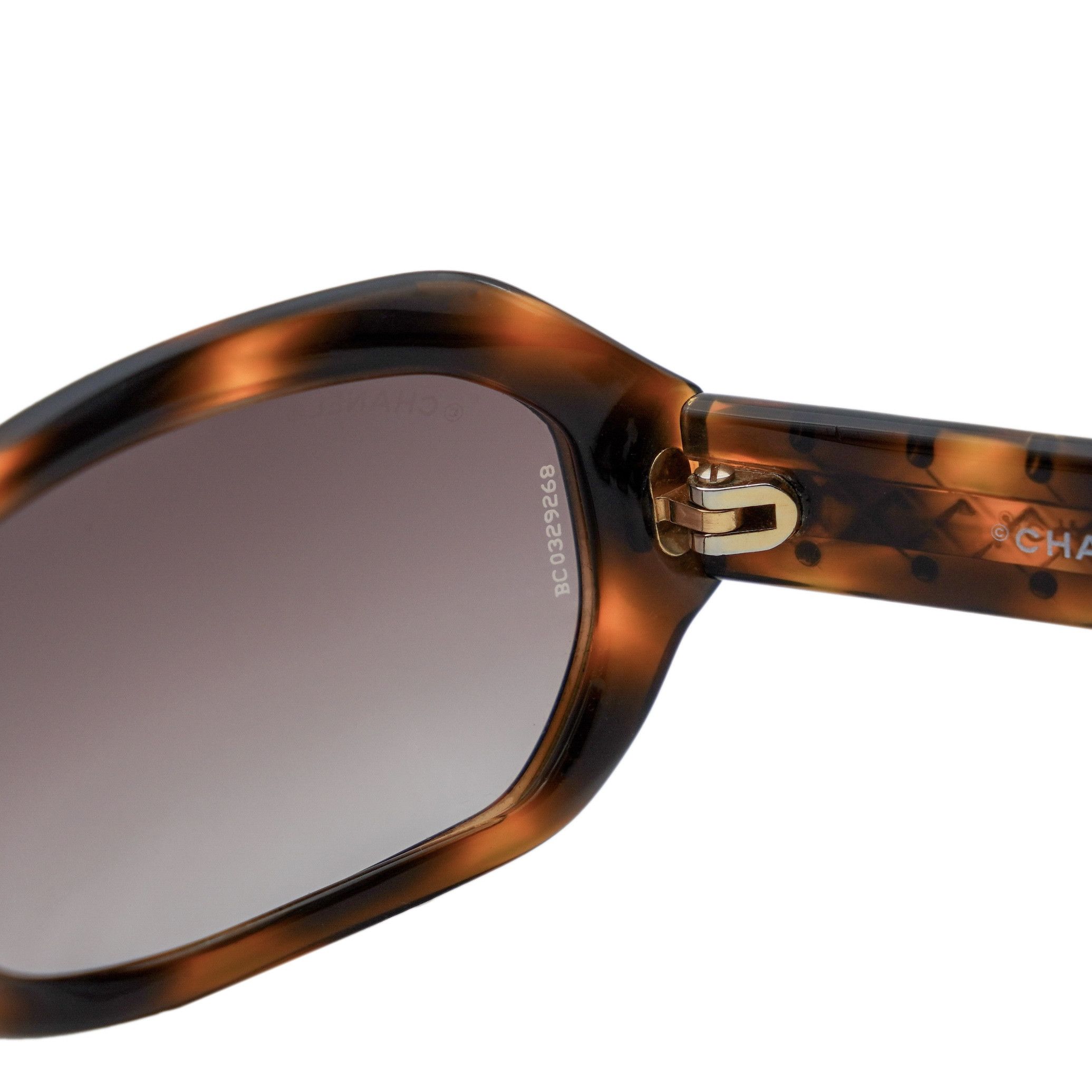 CHANEL Sunglasses-  Vintage Crystals CC logo Chanel Square Rimless Sunglasses Gold-Tone Metal CC Logo  main image 4