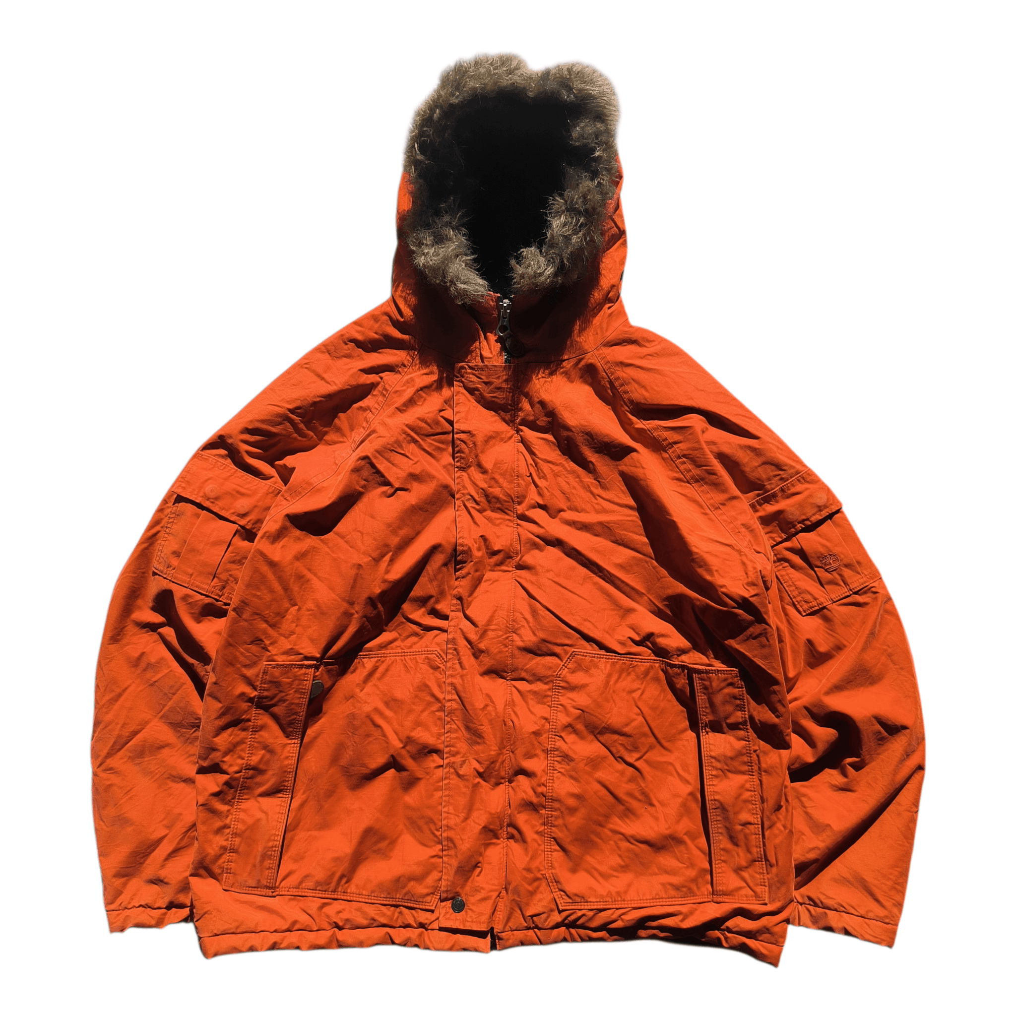 Timberland Vintage 2000s Timberland Fur Bomber Jacket Size US L / EU 52-54 / 3 - 1 Thumbnail