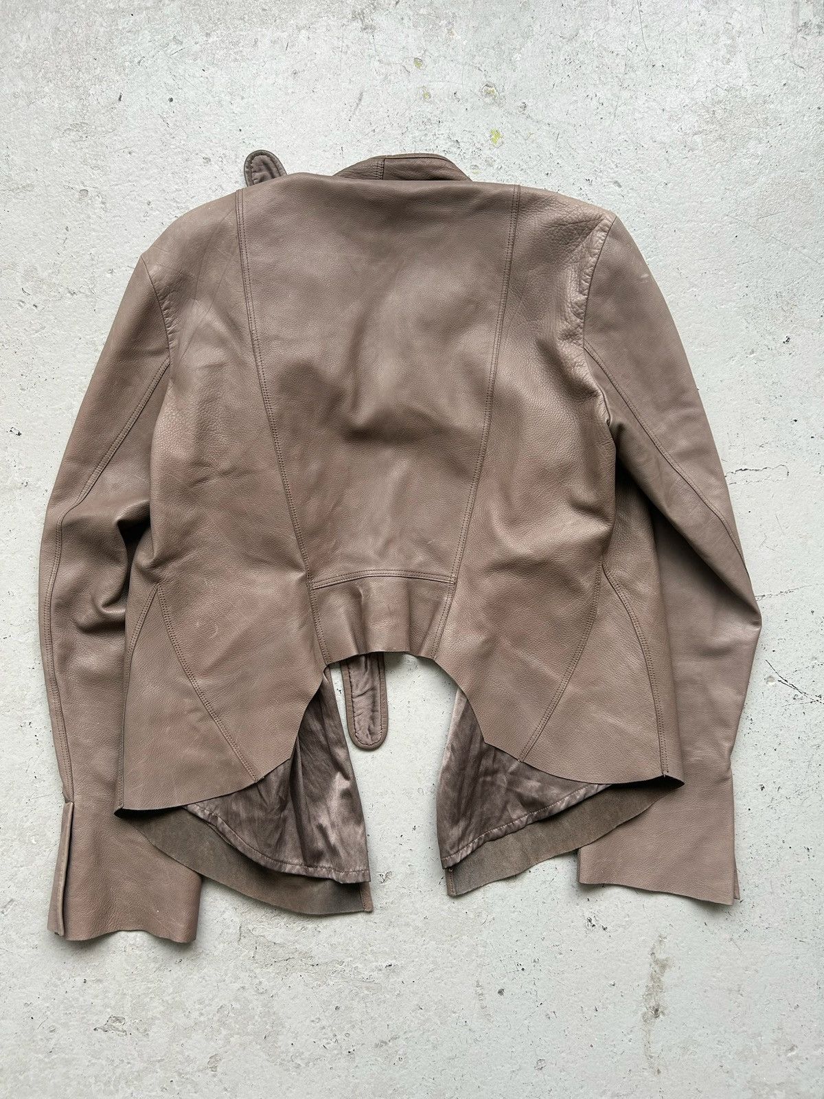Rick Owens Revillon x Rick Owens 2004 Leather Jacket Size US S / EU 44-46 / 1 - 3 Thumbnail