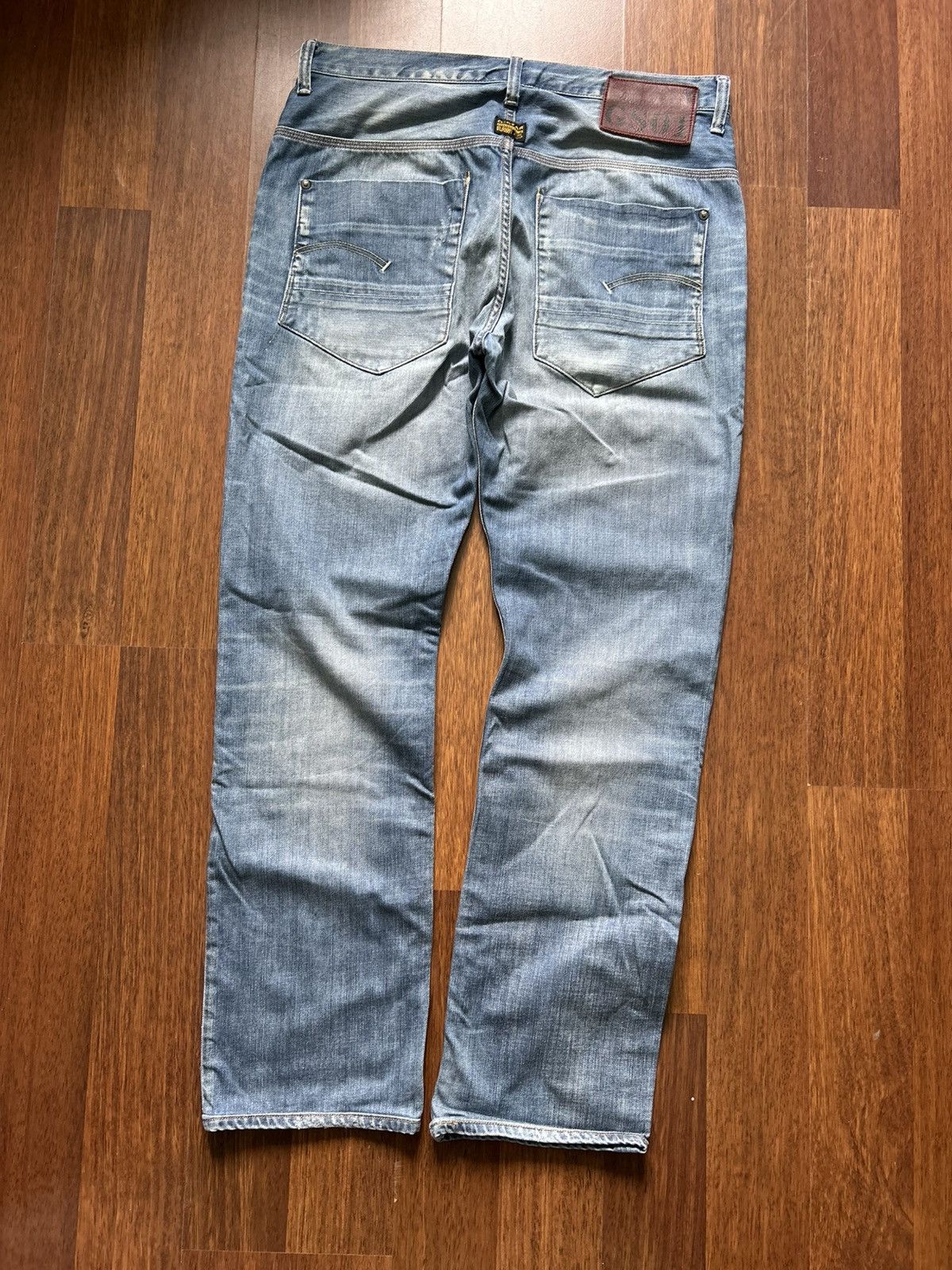 G-Star Vintage G-Star Raw 3301 Denim Men’s Jeans Faded Wash Size M Size US 33 - 7 Thumbnail
