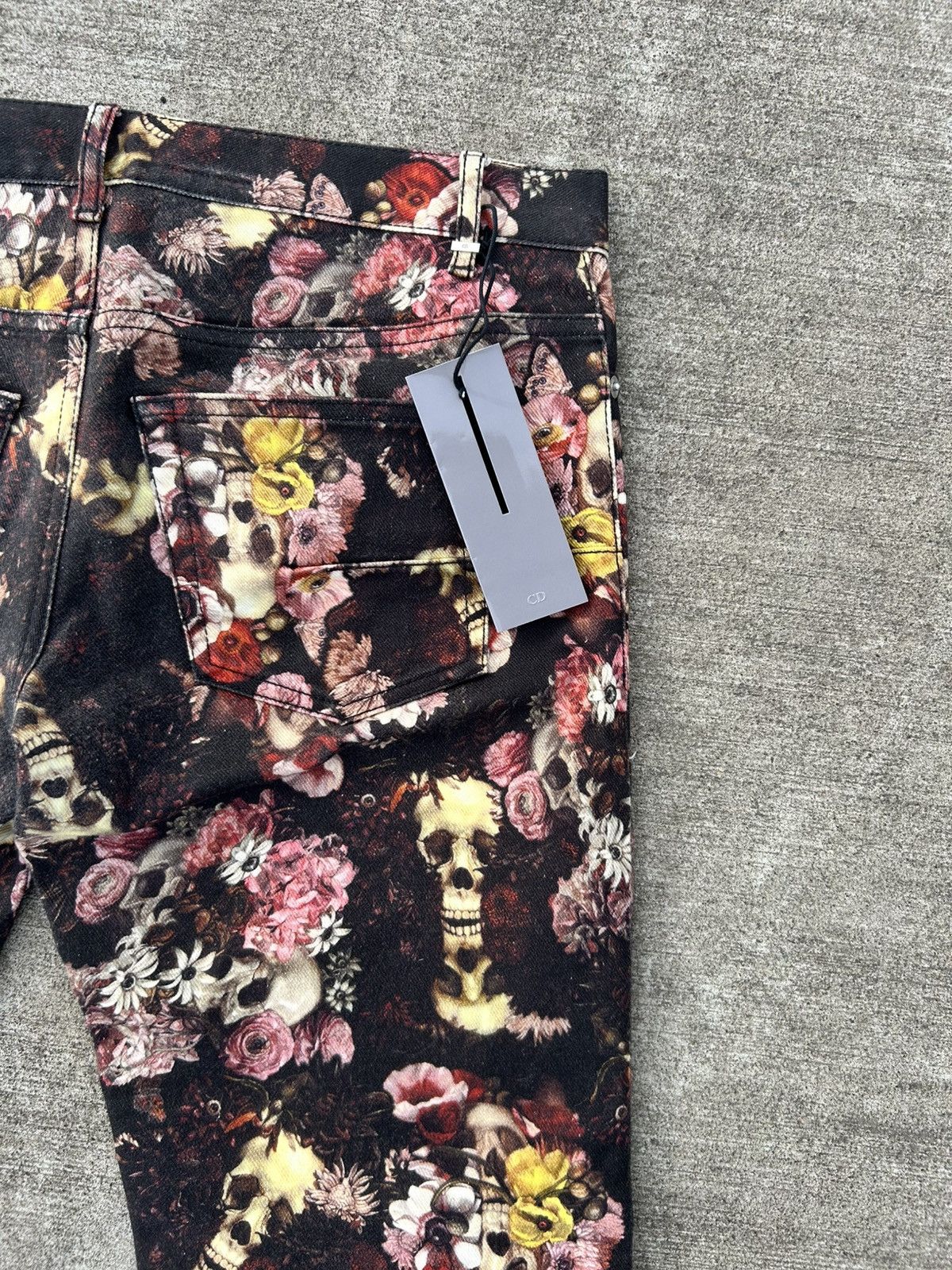 Dior Dior homme 2017 toru kamei skull flower denim. Size US 32 / EU 48 - 5 Thumbnail