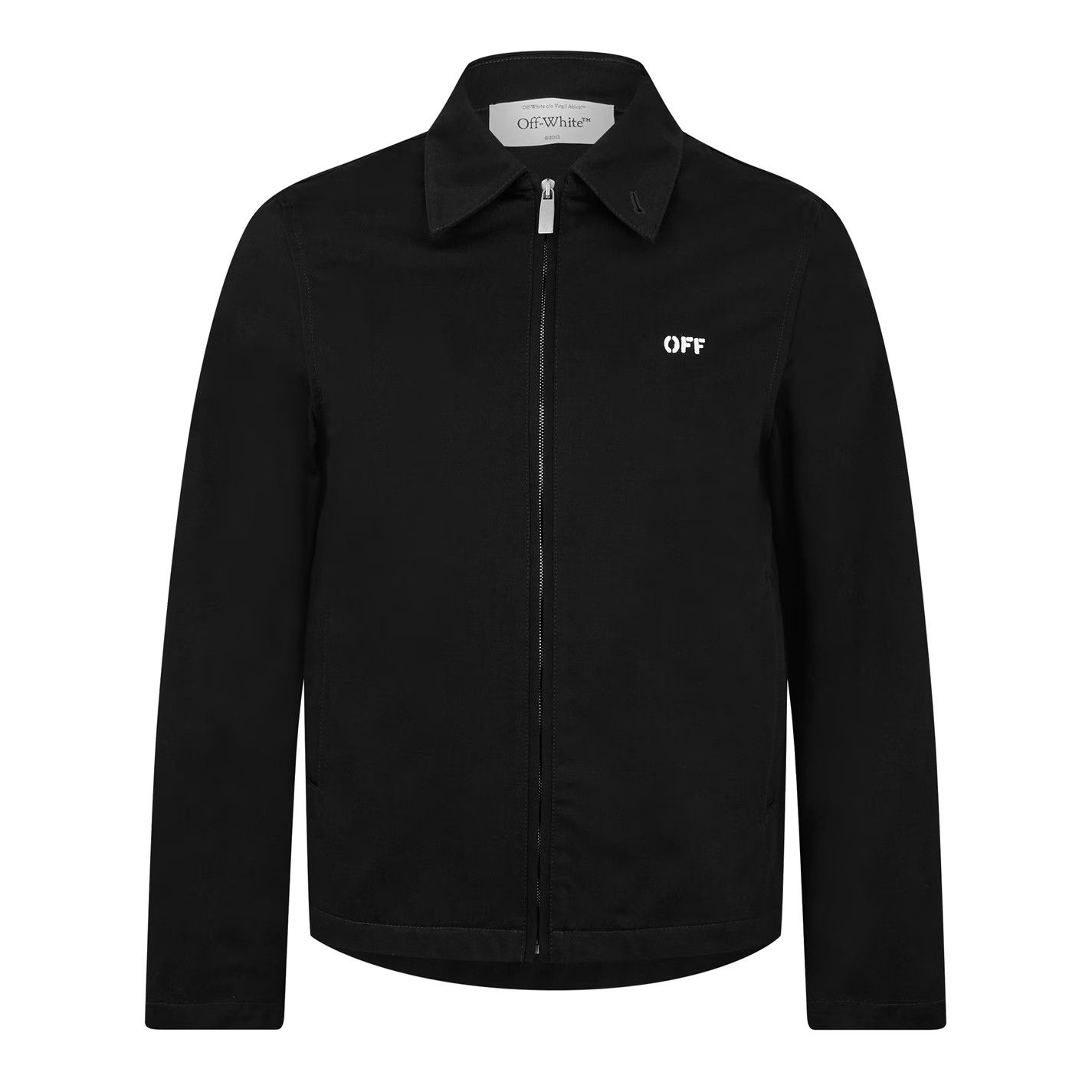 Off-White o1g2r1mq0326 Arrow Long Sleeve Zip Overshirt in Black Size US M / EU 48-50 / 2 - 1 Thumbnail