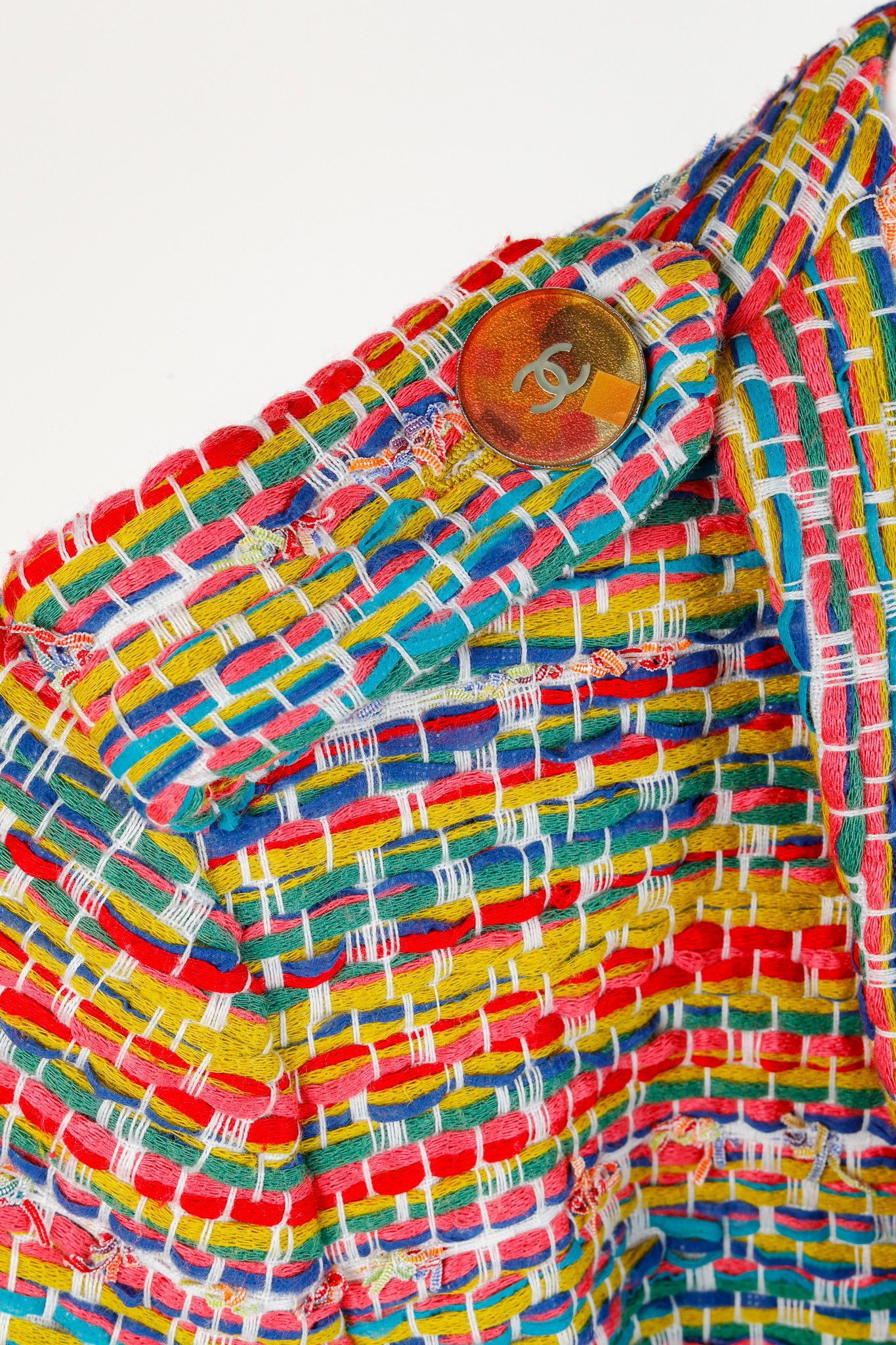 Chanel Chanel Resort 2016 Multicolour-Tweed Single-Button Blazer Size S / US 4 / IT 40 - 6 Thumbnail
