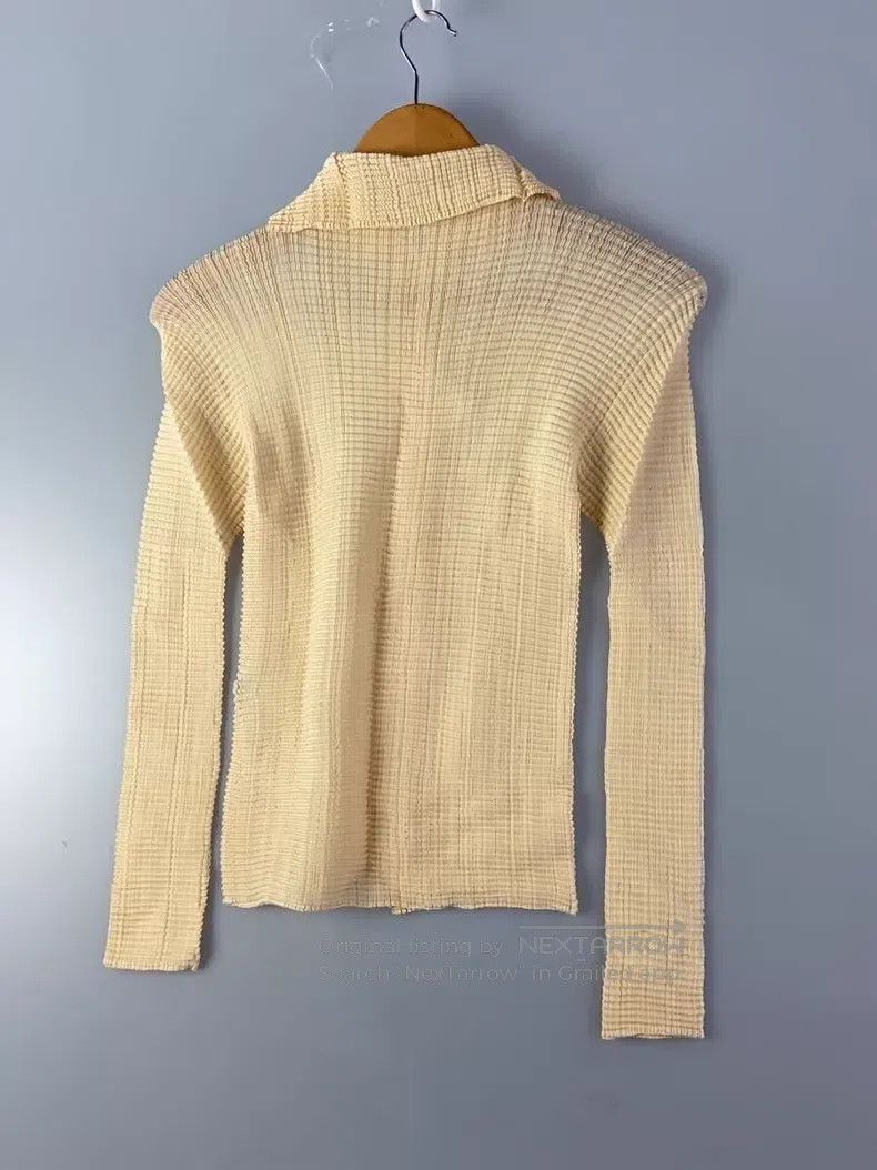 Issey Miyake Issey Miyake Stand Collar Ruched Long-sleeve Shirt Size M / US 6-8 / IT 42-44 - 2 Thumbnail