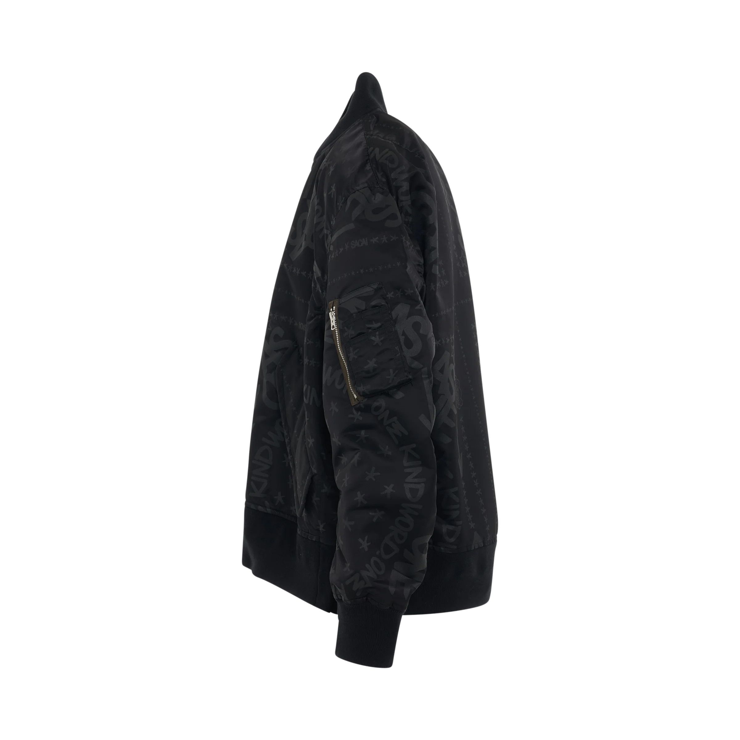 Sacai o1mris0824 Print Blouson in Black Size US M / EU 48-50 / 2 - 3 Thumbnail