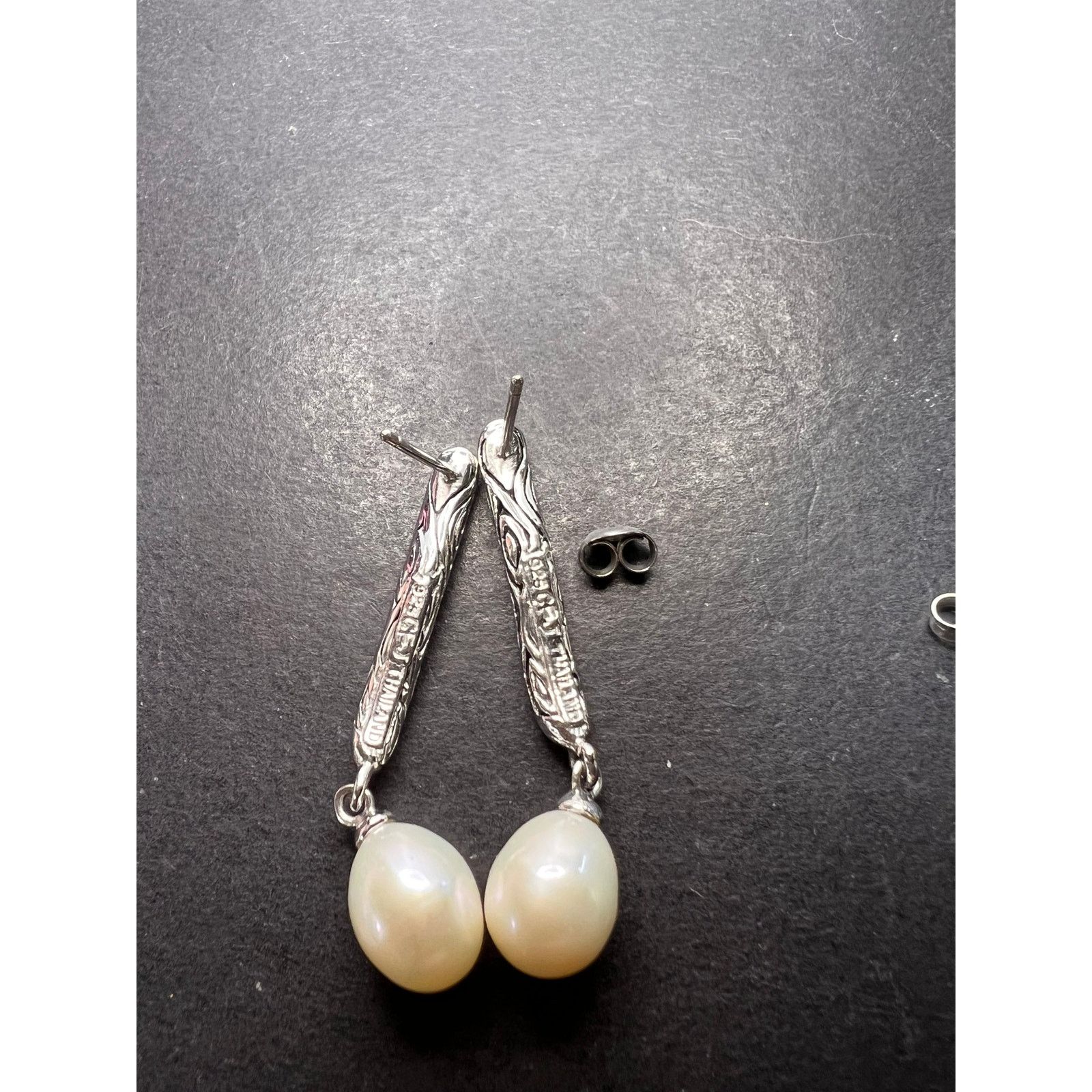 Other Thai sterling silver freshwater pearl drop earrings Size ONE SIZE - 6 Thumbnail