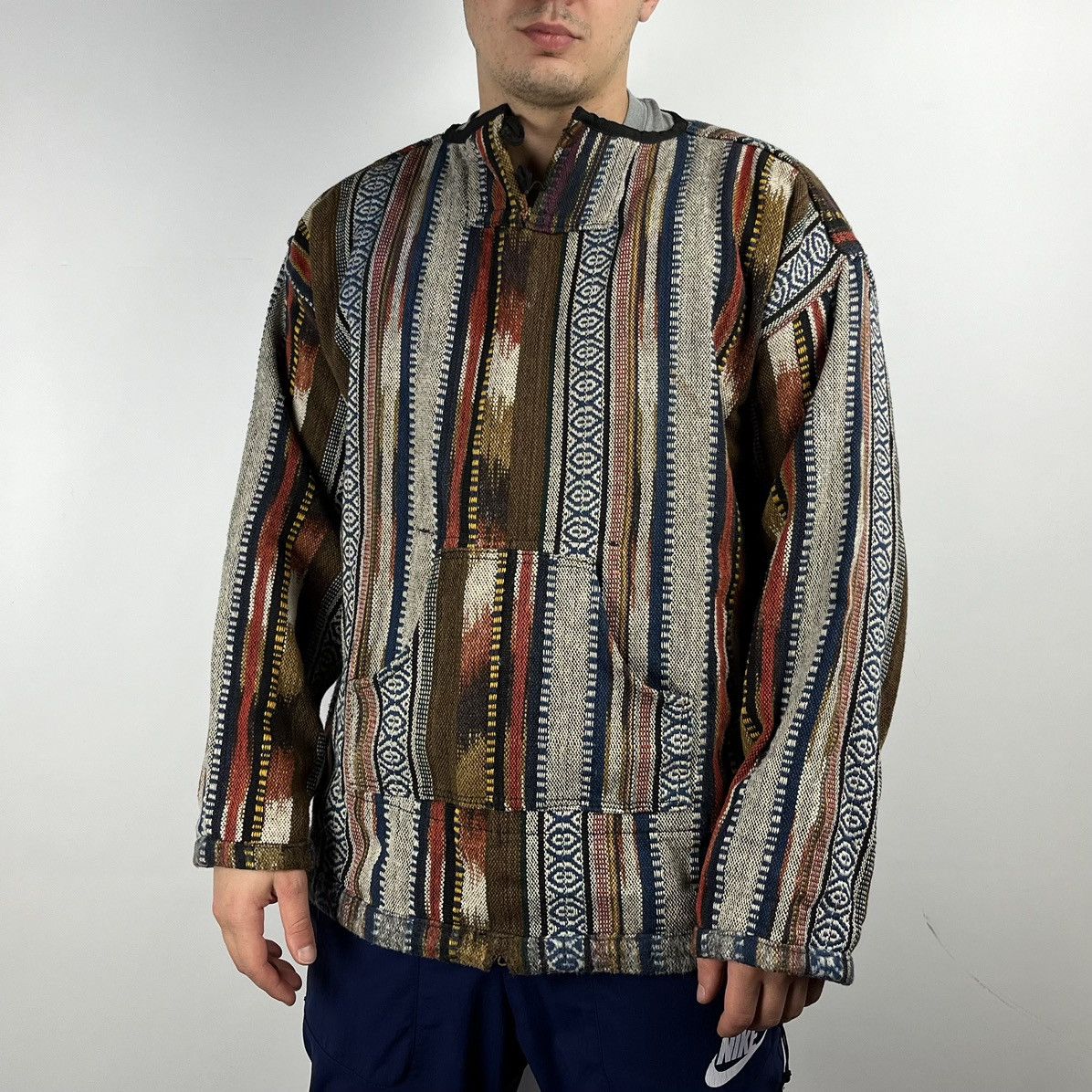 Vintage Vintage Sweater 1/2 knit 90s sizd XLarge Size US XL / EU 56 / 4 - 1 Thumbnail