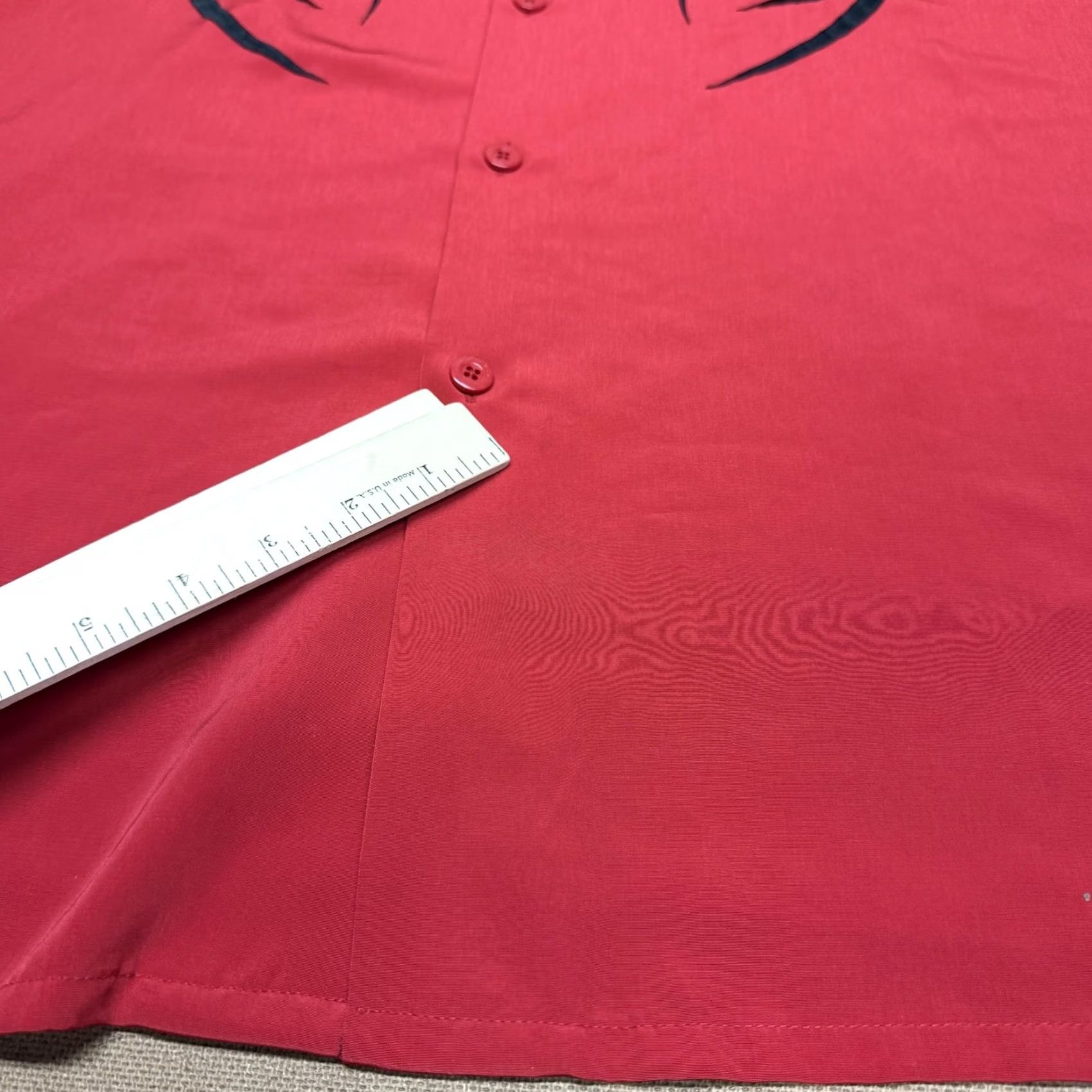 Vintage Dragonfly Shirt Mens 4XL Red Tribal Graphic Button Up Short Sleeve Polyester Size US XXL / EU 58 / 5 - 2 Thumbnail