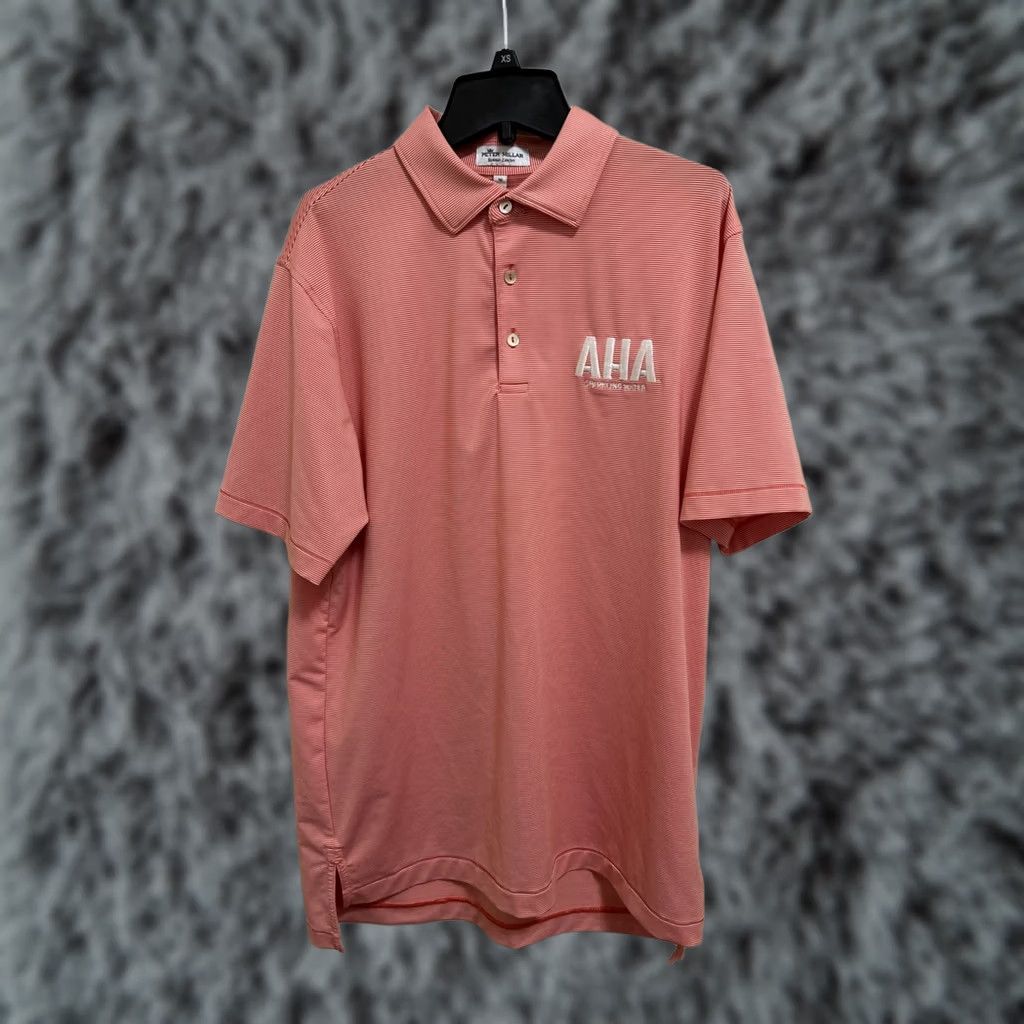 Peter Millar Peter Millar Summer Comfort Polo Shirt Mens Medium Pink Striped S/S Size US M / EU 48-50 / 2 - 1 Thumbnail