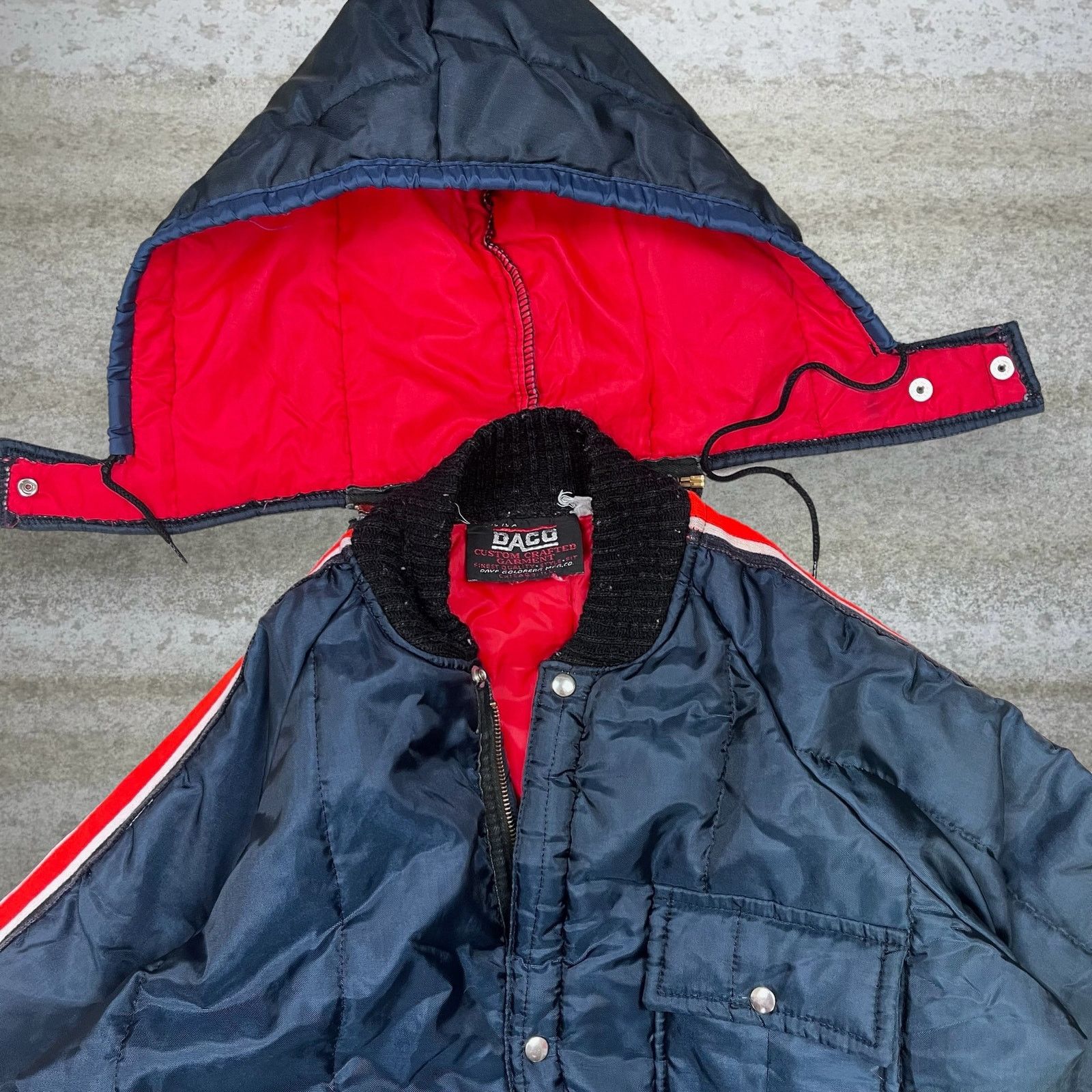 Vintage True Vintage 60s Daco Snowsuit 34x28 Navy Blue Coveralls Size US 34 / EU 50 - 3 Thumbnail