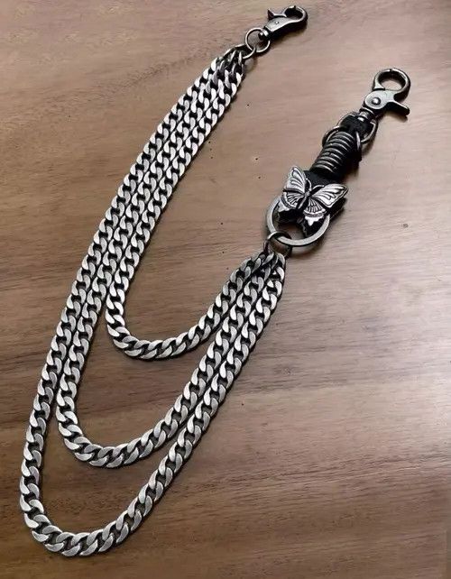 Jewelry Punk Waist Pants Chain Wallet Chain Skull Keychain Size ONE SIZE - 5 Thumbnail