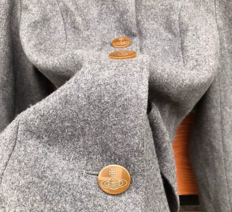 Vivienne Westwood Vivienne Westwood Gray old money silhouette coat Size M / US 6-8 / IT 42-44 - 3 Thumbnail
