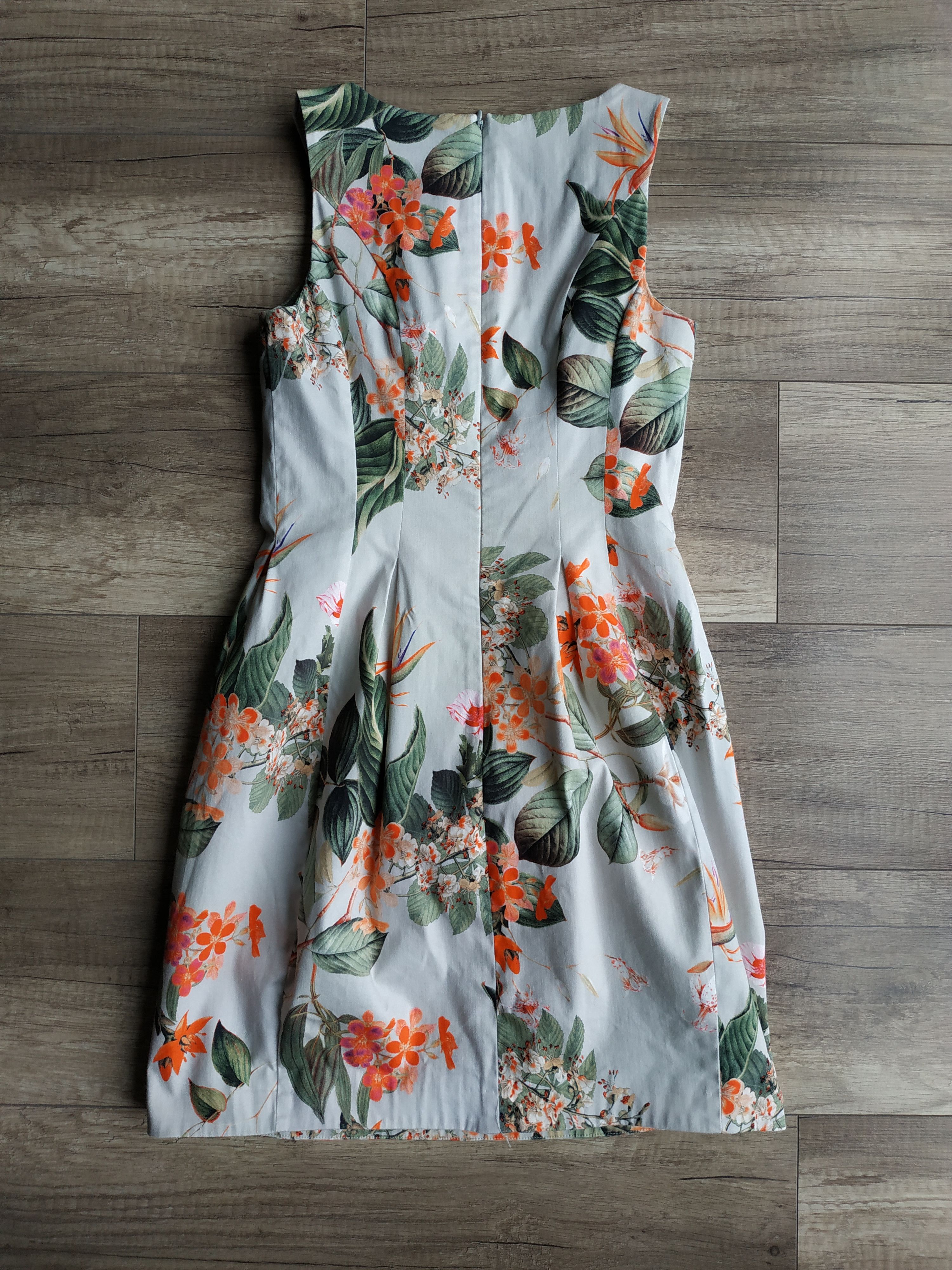 Designer MOHITO Women's Floral Print Midi A-Style Dress, s. 34 (XS-S) Size XS / US 0-2 / IT 36-38 - 4 Thumbnail