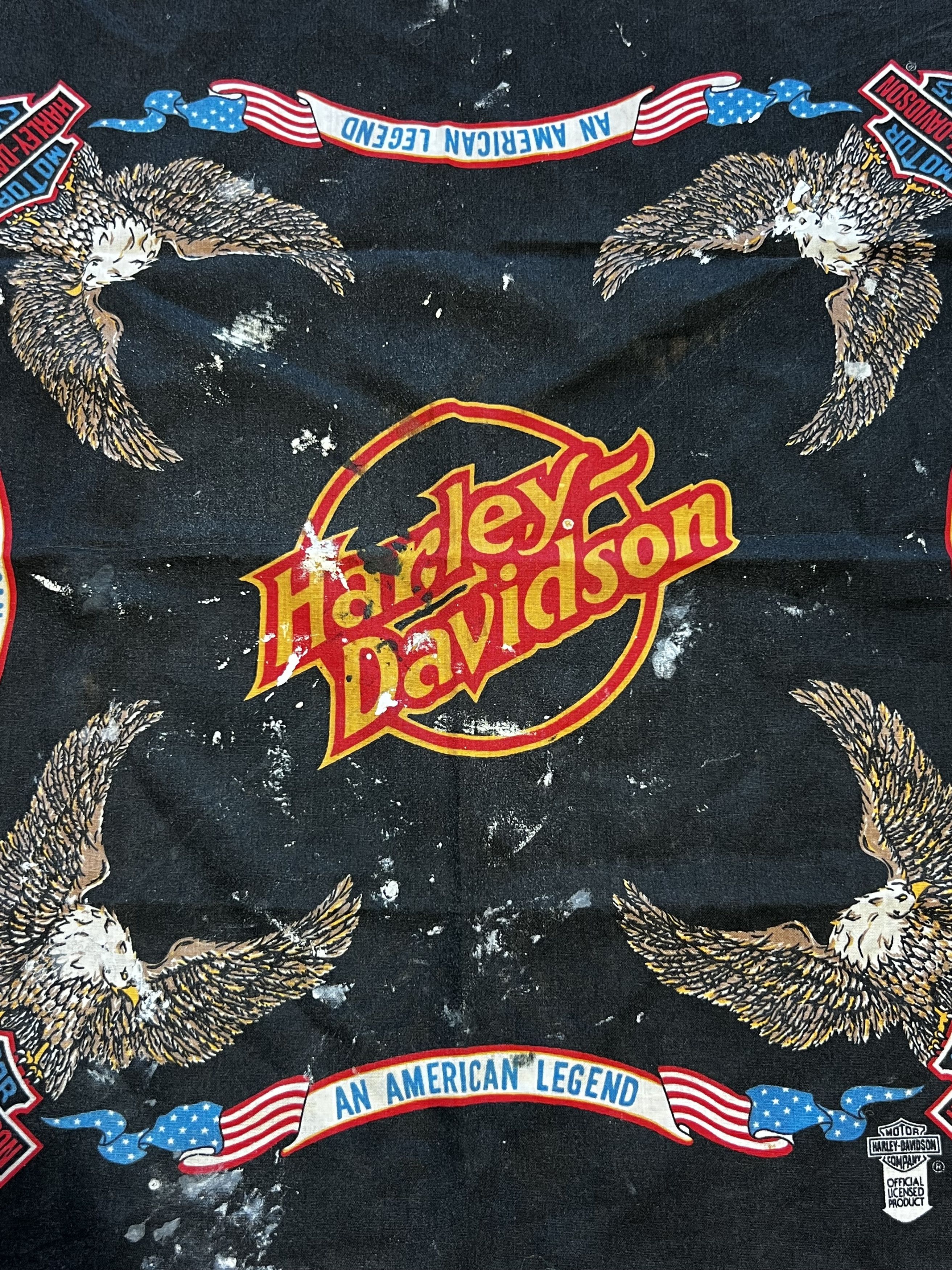 Harley Davidson Vintage 80s Official Harley Davidson American Legend Bandana Size ONE SIZE - 6 Thumbnail
