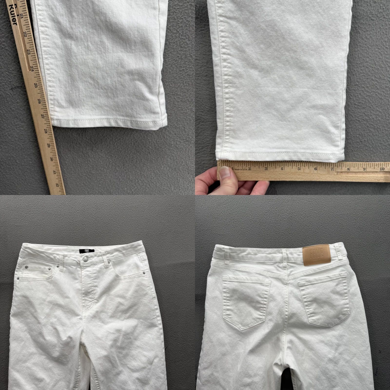Frye Frye Jeans White High Rise Straight Stretch Denim 8/29 Womens Straight Leg 5-Pocket Casual Pants Size 30" / US 8 / IT 44 - 8 Thumbnail