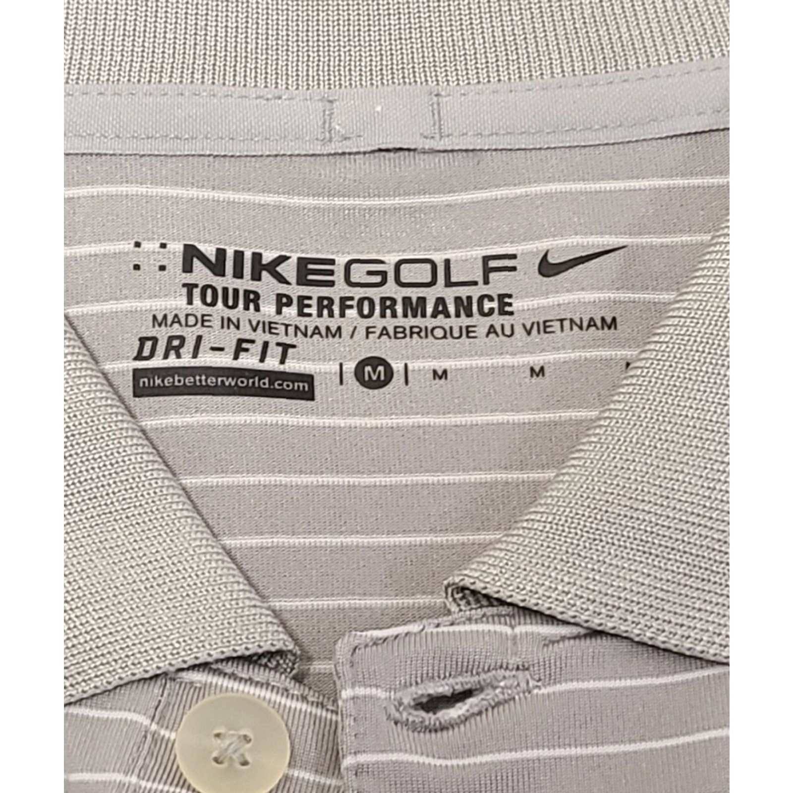Nike Nike Golf Polo Shirt Mens L Gray Dri-Fit Logo Short Sleeve Lightweight Casual Sports Golf - Regular Fit Size US L / EU 52-54 / 3 - 3 Thumbnail