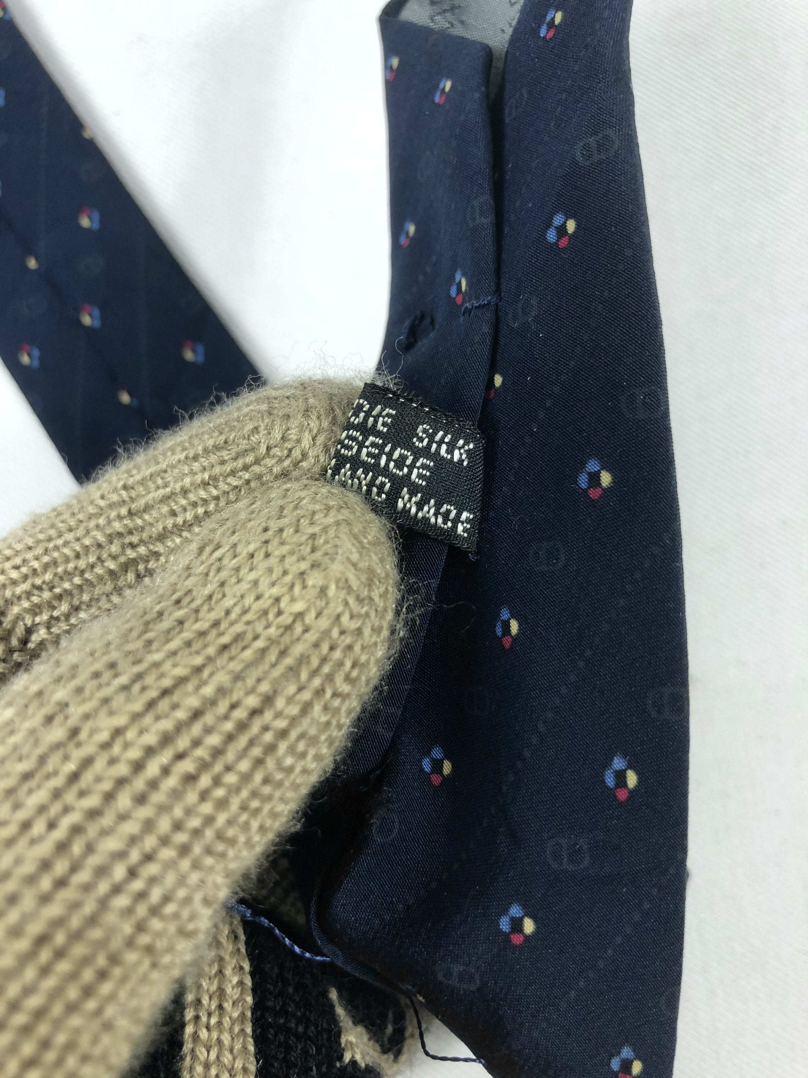 Christian Dior Monsieur Rare Vintage Christian Dior Monsieur CD MonogramSilk Tie Size ONE SIZE - 9 Thumbnail