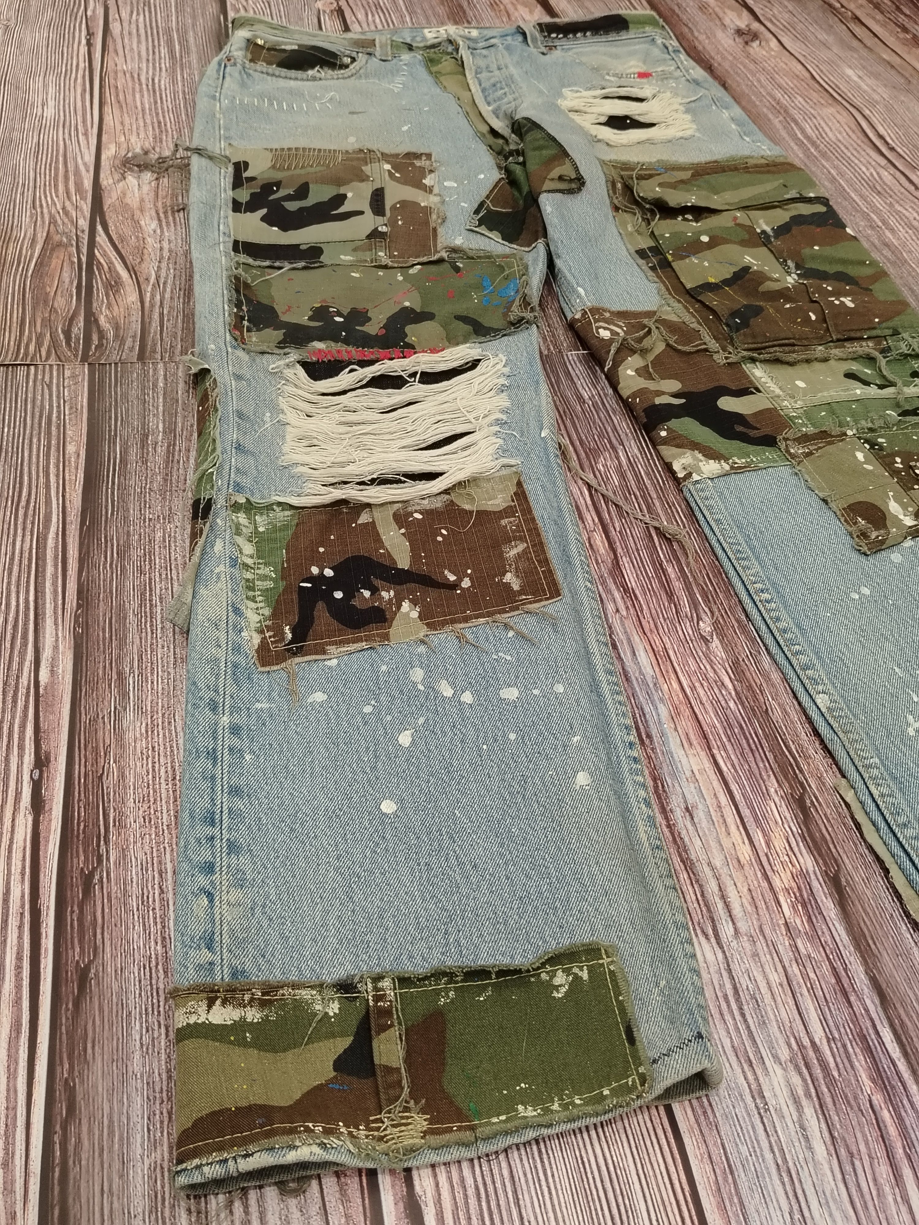 Levi's Levis 501 Jeans Vintage ARTWORK Army Size US 33 - 5 Thumbnail