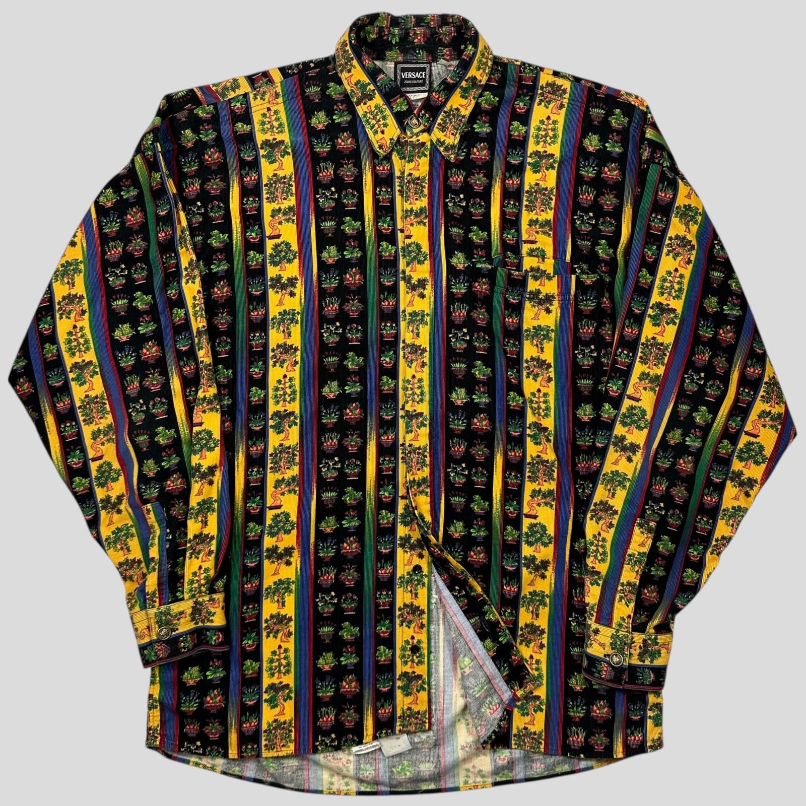 Versace Versace Jeans Couture 90’s Bonsai Corduroy Shirt - M (L/XL) Size US L / EU 52-54 / 3 - 1 Thumbnail