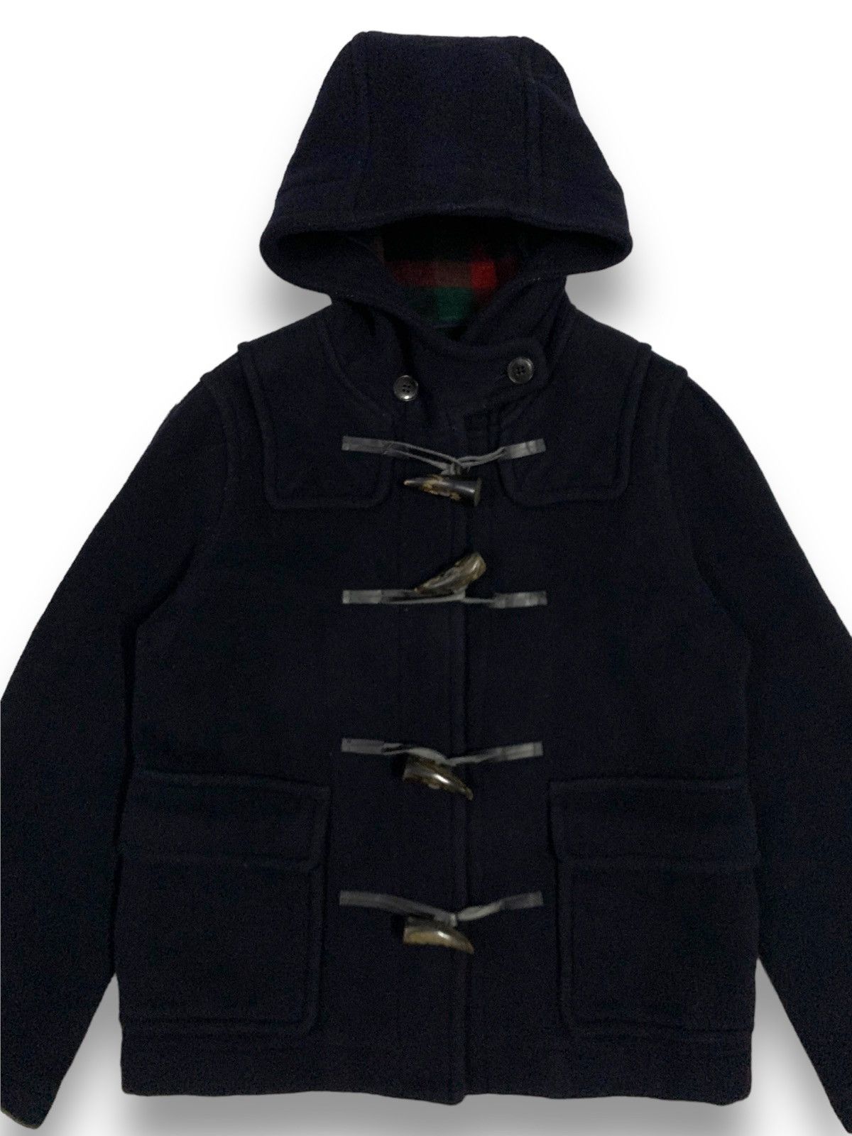 Undercover × United Arrows United Arrows x Tessuto Vallumbrosa Navy Wool Duffle Coat Size US S / EU 44-46 / 1 - 4 Thumbnail