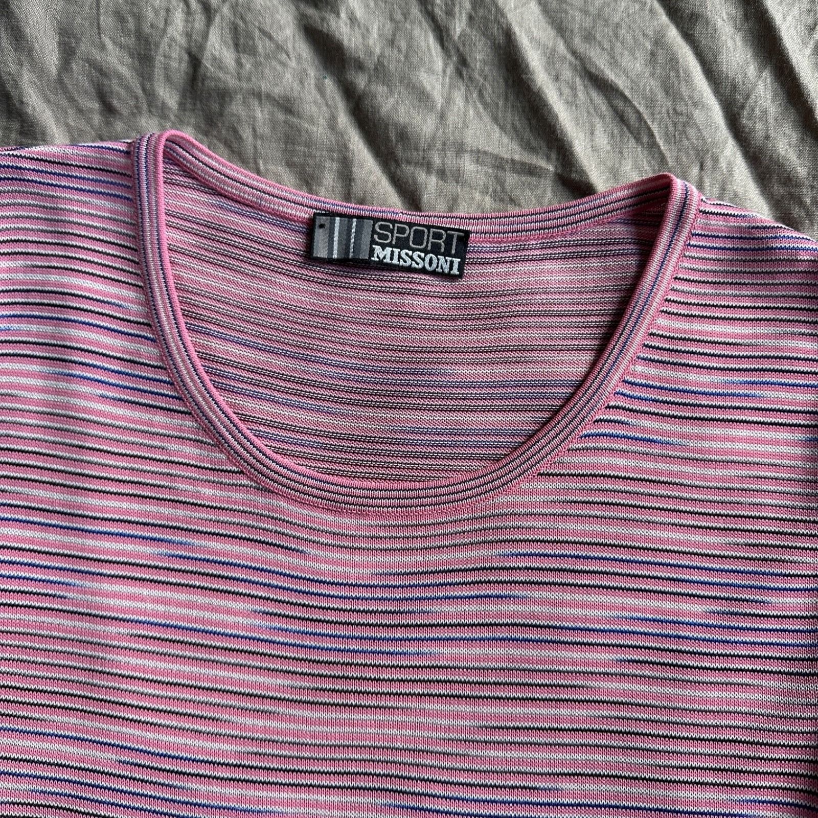 Missoni Missoni Sport Vintage Knit Rayon T-Shirt Striped 9384AC Size US M / EU 48-50 / 2 - 2 Thumbnail